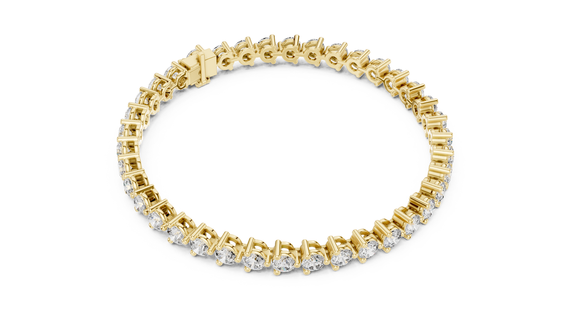 21 Pointer Round Diamond Collet Tennis Bracelet