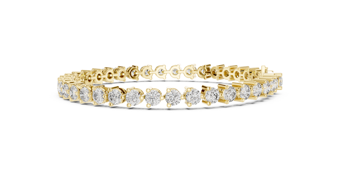 21 Pointer Round Diamond Collet Tennis Bracelet