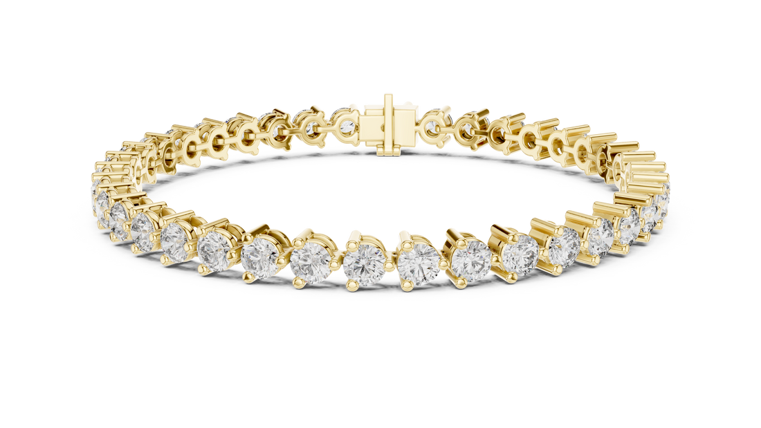21 Pointer Round Diamond Collet Tennis Bracelet