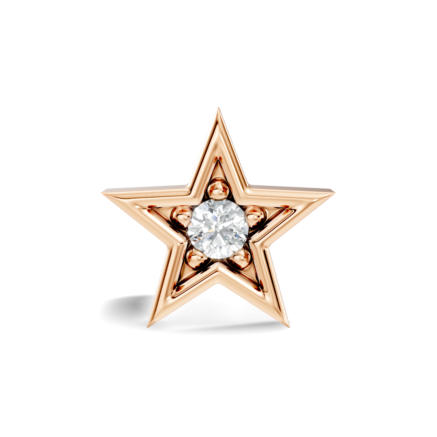 18 Pointer Celestial Five-Point Star Diamond Nose Pin