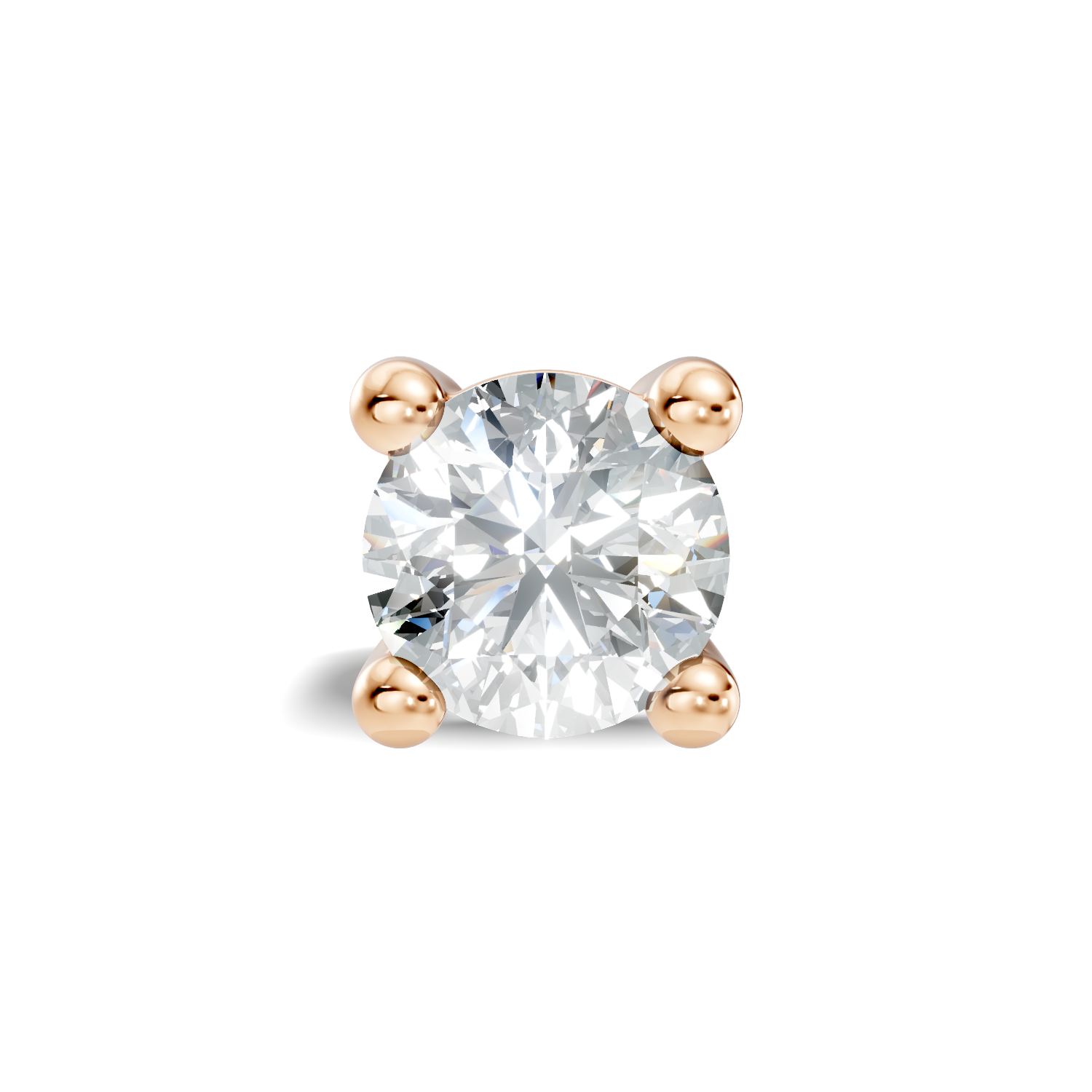Classic Four-Prong Solitaire Diamond Nose Pin