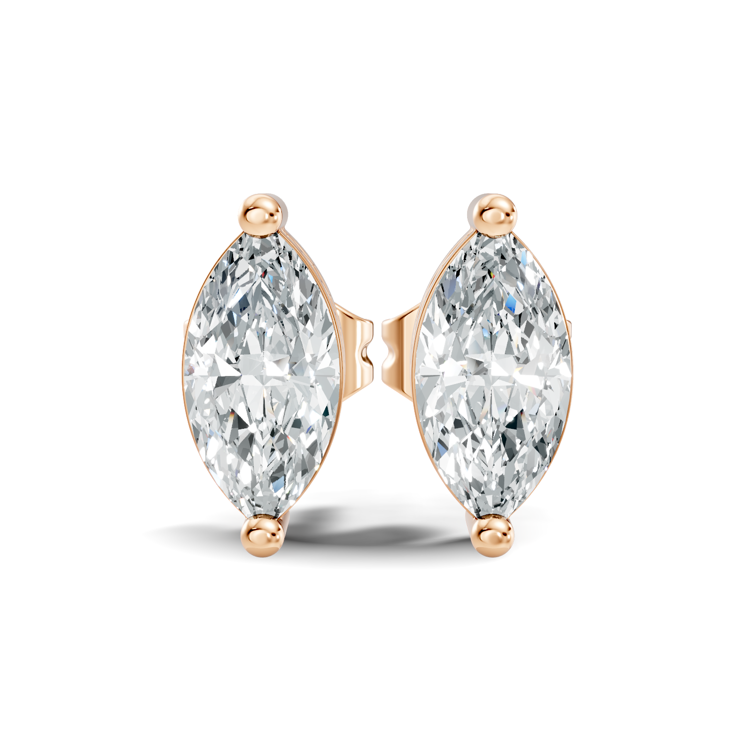 Marquise Cut Diamond Solitaire Stud  (1.27 TCW)