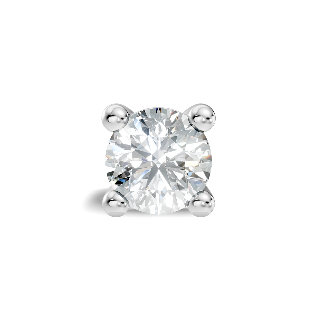 Classic Four-Prong 11 Pointer Solitaire Diamond Nose Pin