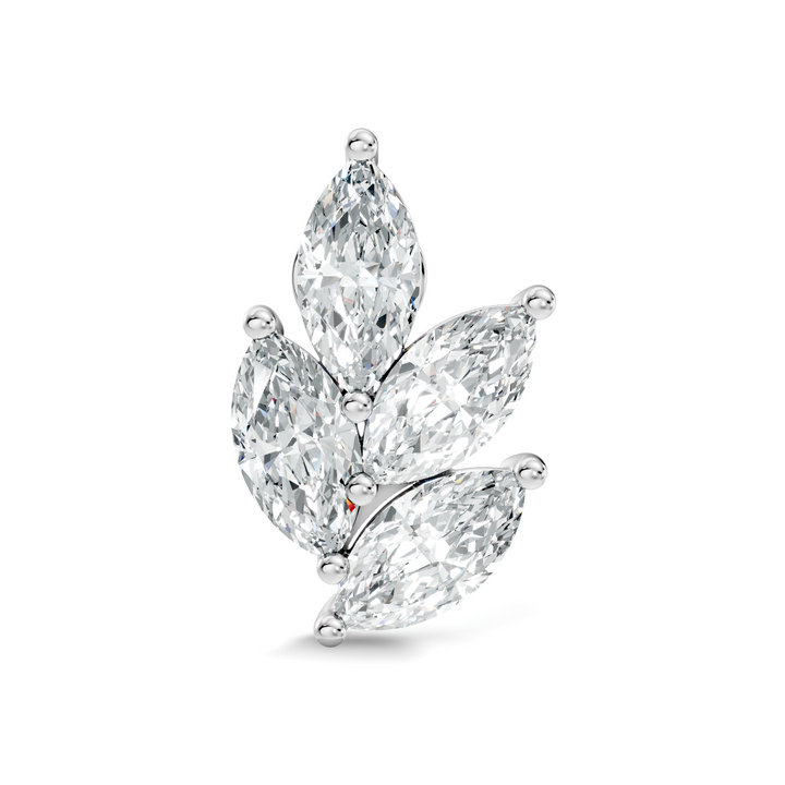 Marquise Vine Four-Stone Diamond Nose Pin