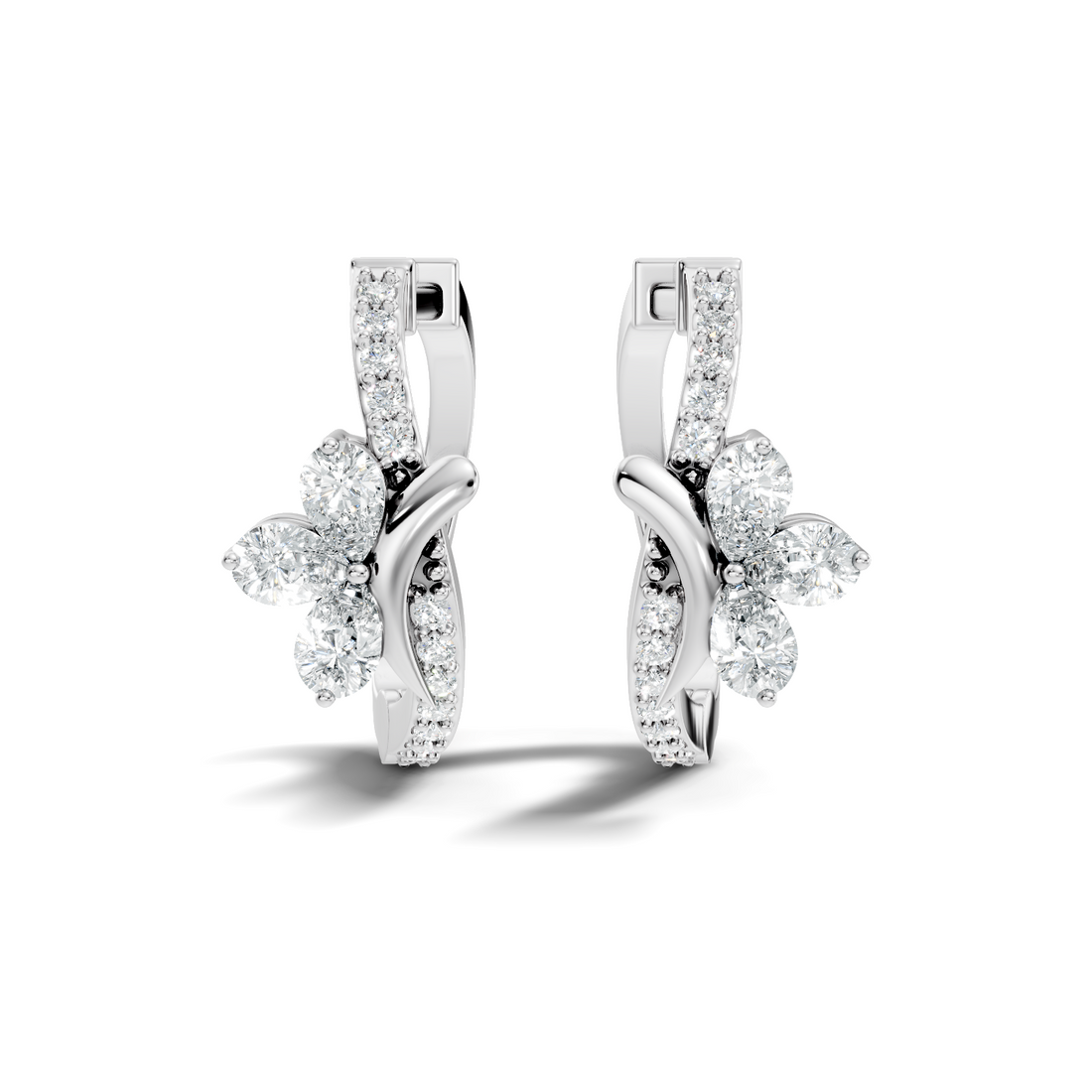 Elegance Floral C-Hoop Earrings