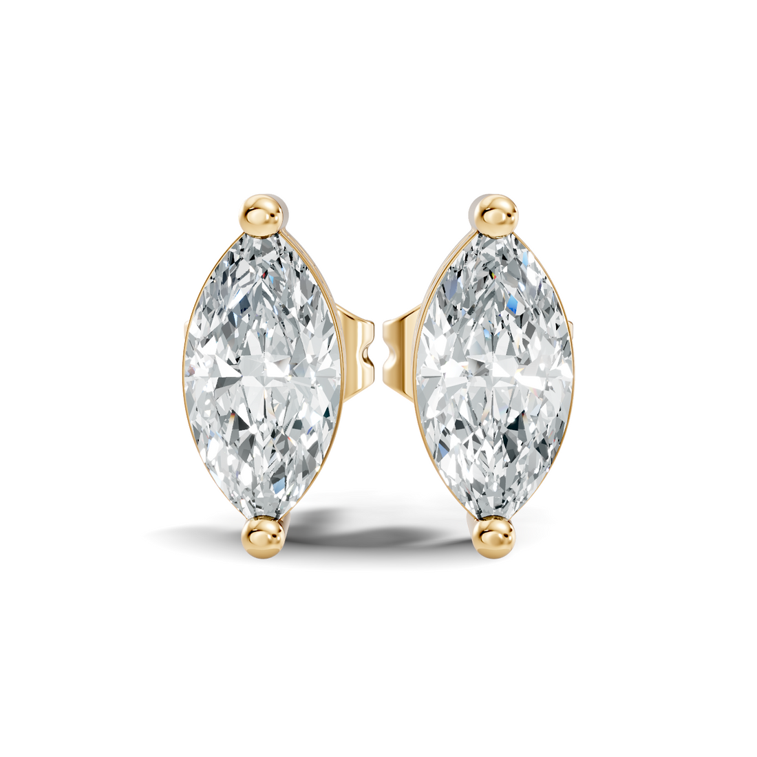 Marquise Cut Diamond Solitaire Stud  (1.27 TCW)