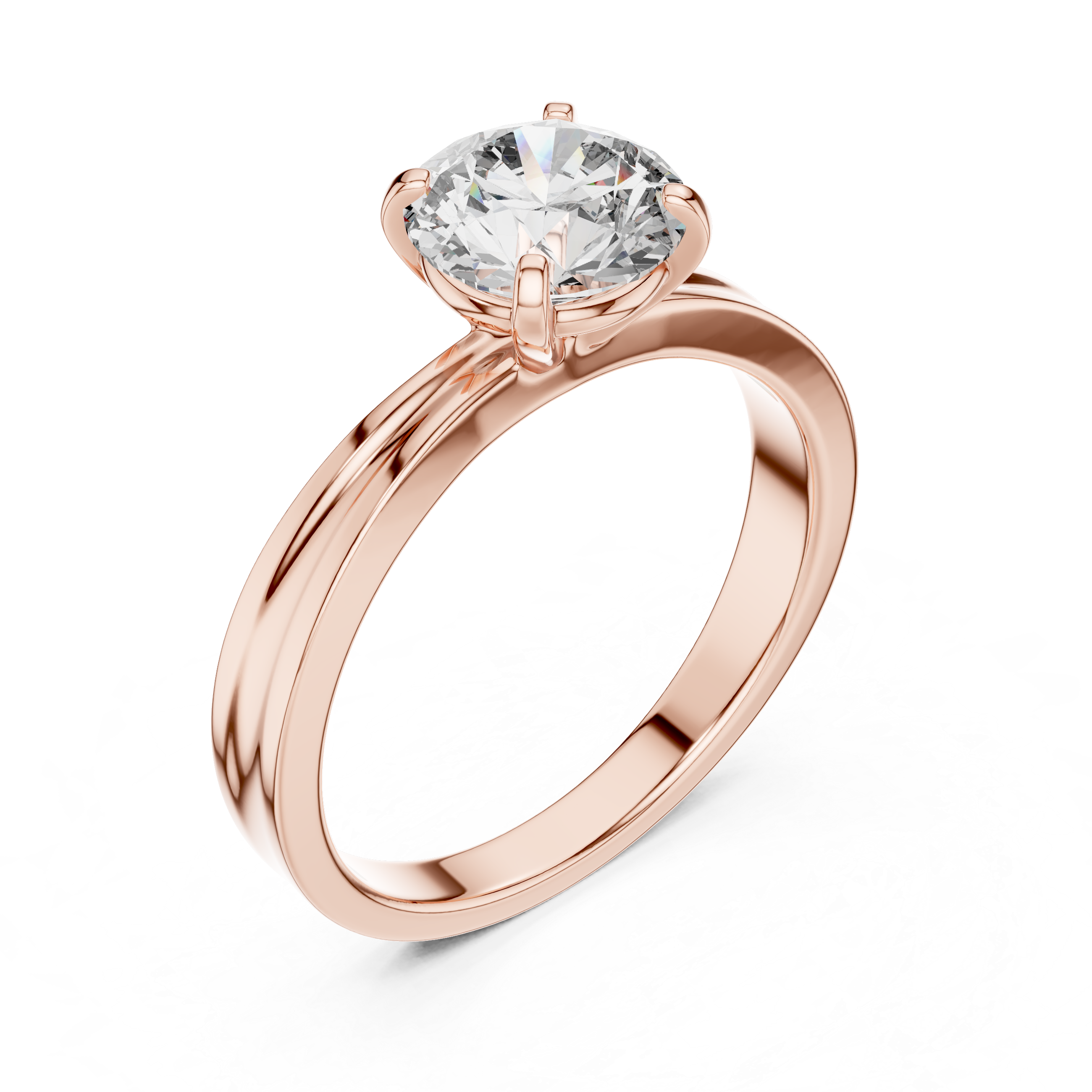 1.0 ct Six-Prong Round Solitaire Engagement Ring