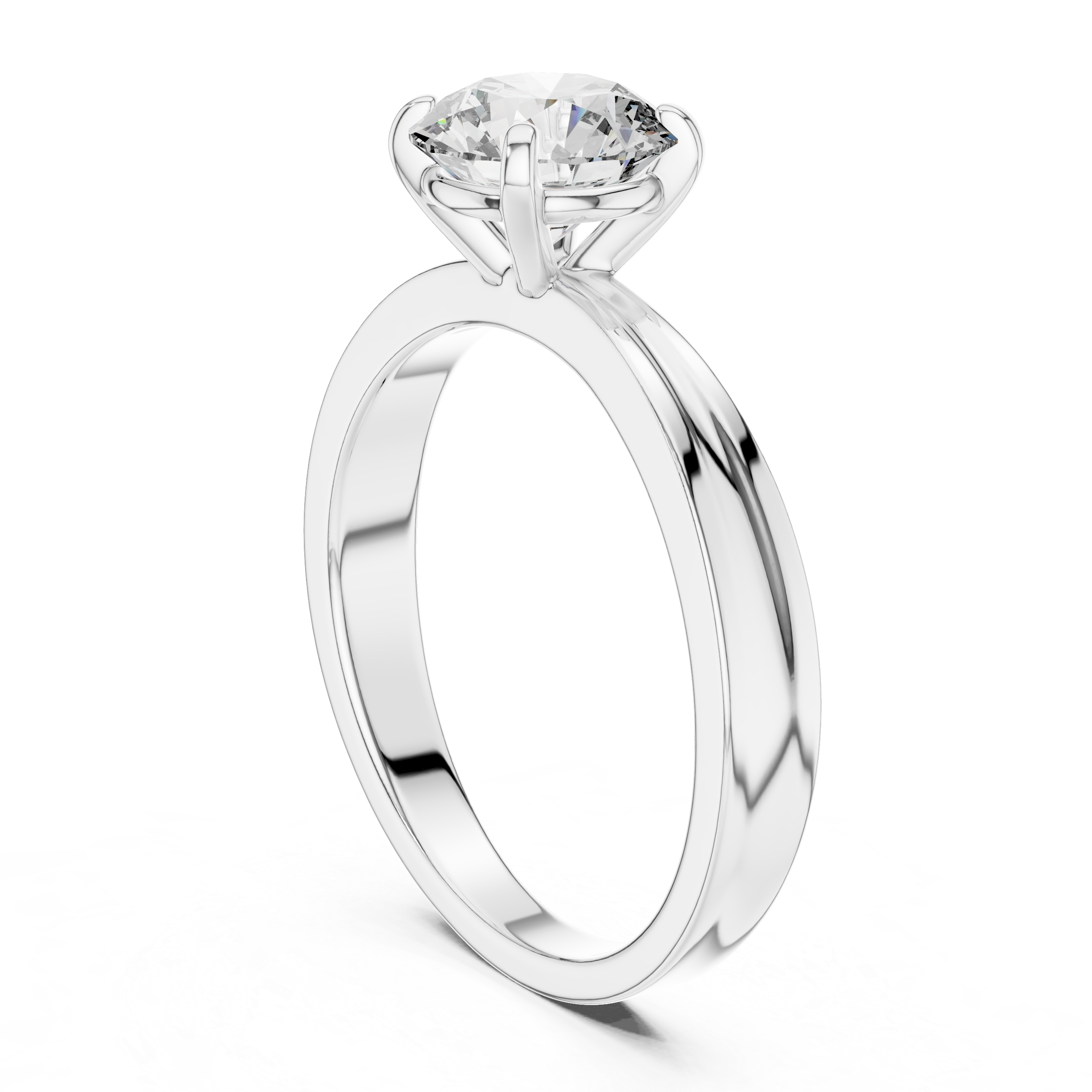 1.0 ct Six-Prong Round Solitaire Engagement Ring