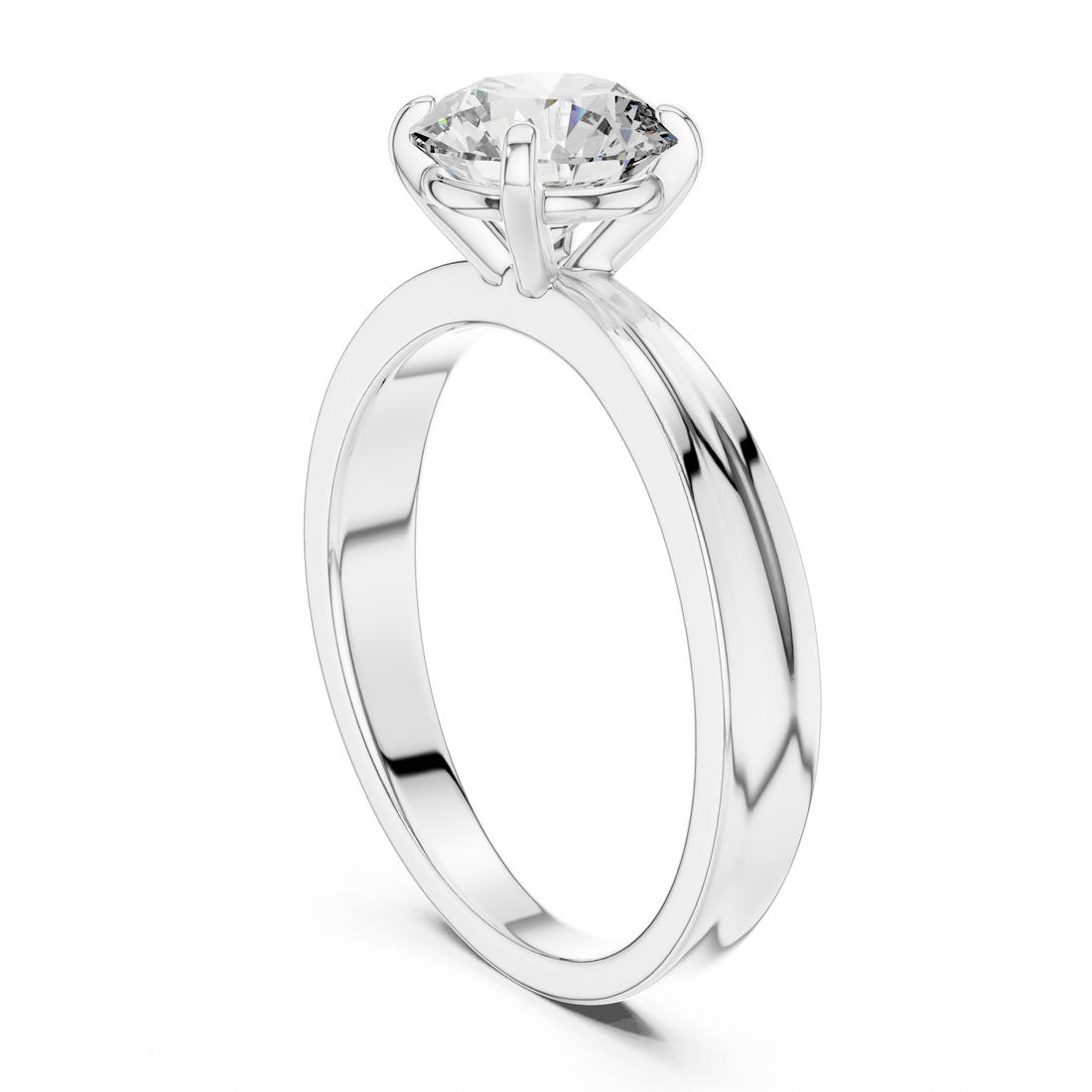 1.0 ct Six-Prong Round Solitaire Engagement Ring