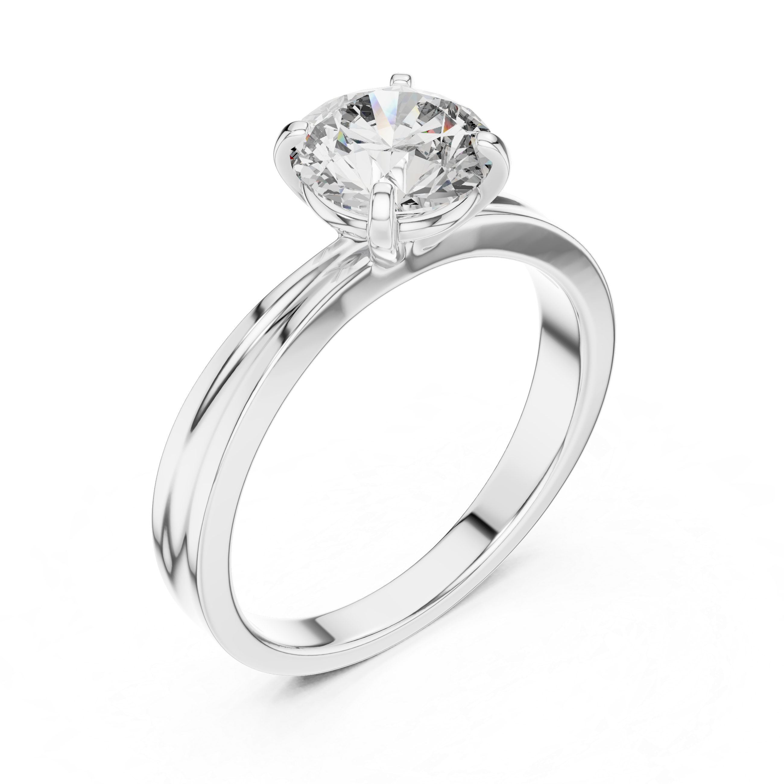 1.0 ct Six-Prong Round Solitaire Engagement Ring