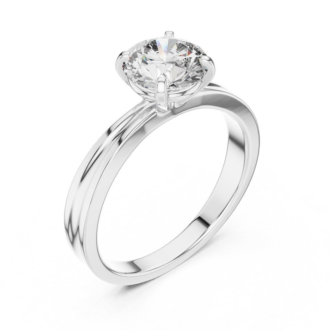 1.0 ct Six-Prong Round Solitaire Engagement Ring