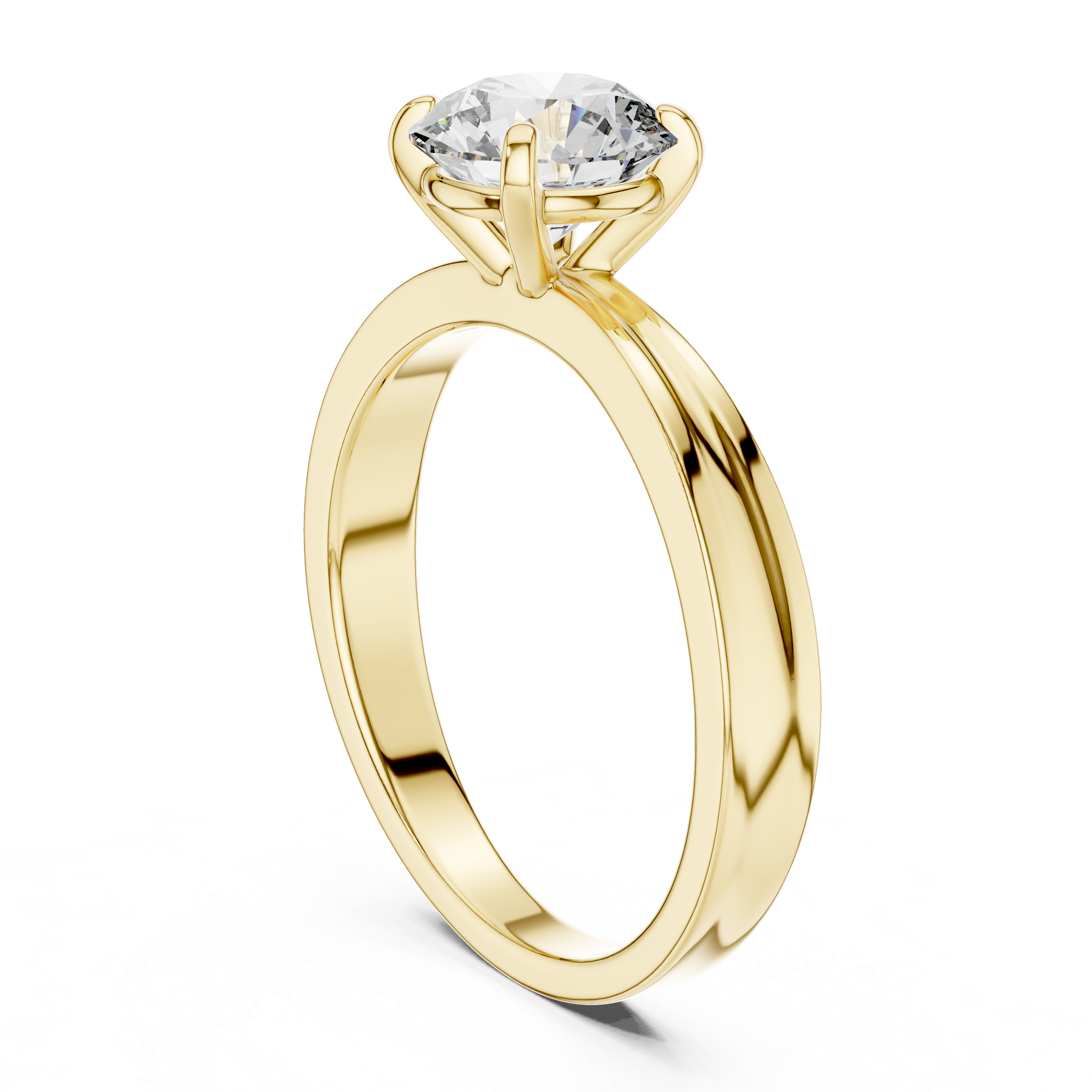 1.0 ct Six-Prong Round Solitaire Engagement Ring