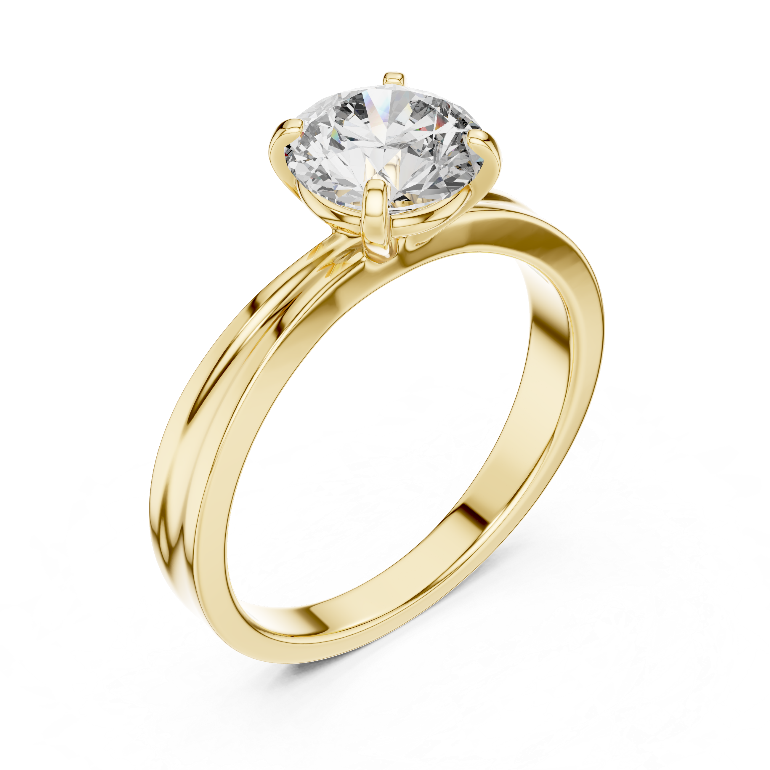 1.0 ct Six-Prong Round Solitaire Engagement Ring