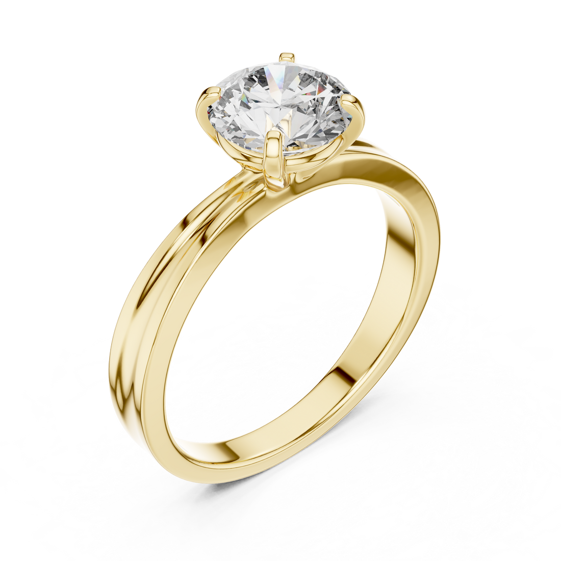1.0 ct Six-Prong Round Solitaire Engagement Ring