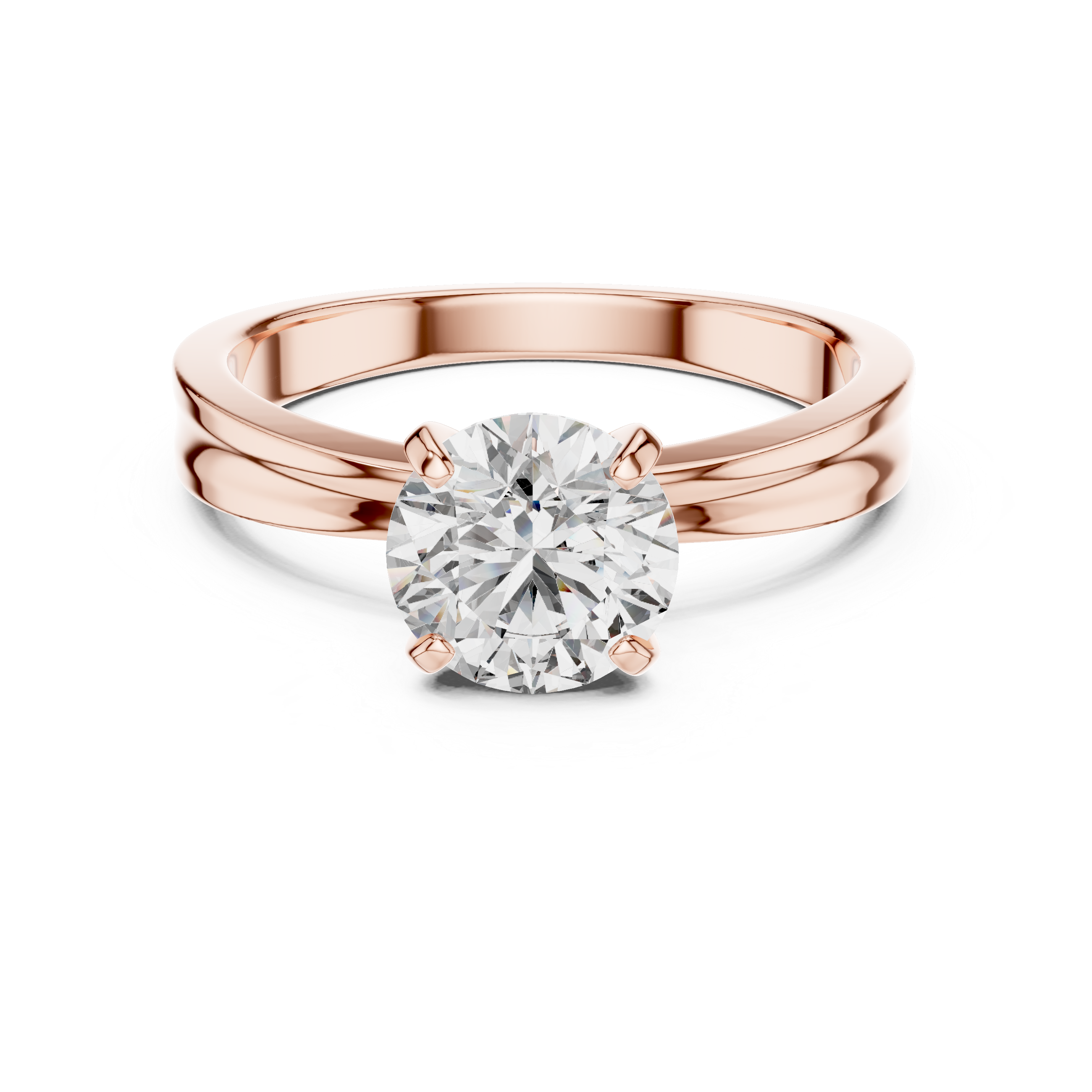 1.0 ct Six-Prong Round Solitaire Engagement Ring