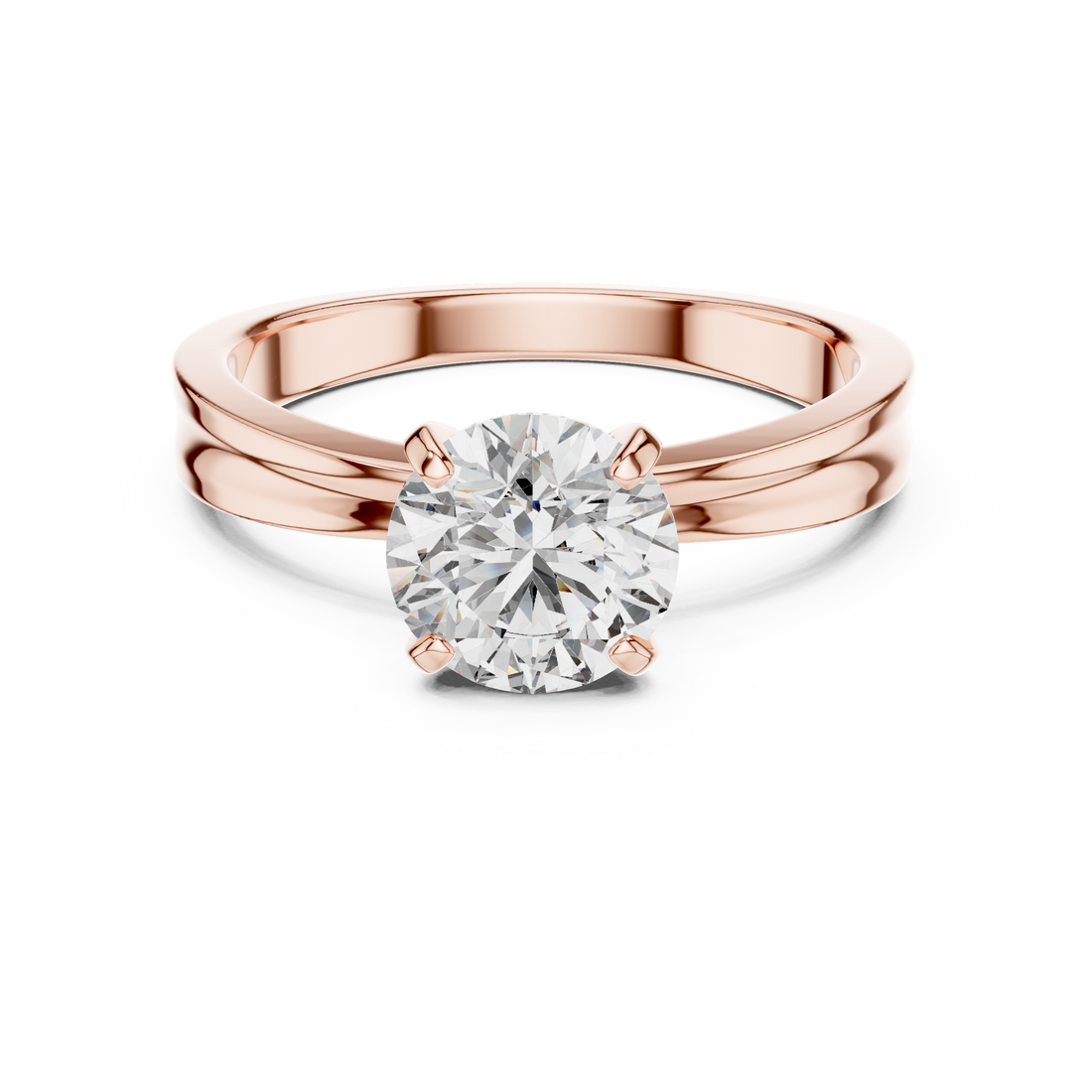 1.0 ct Six-Prong Round Solitaire Engagement Ring