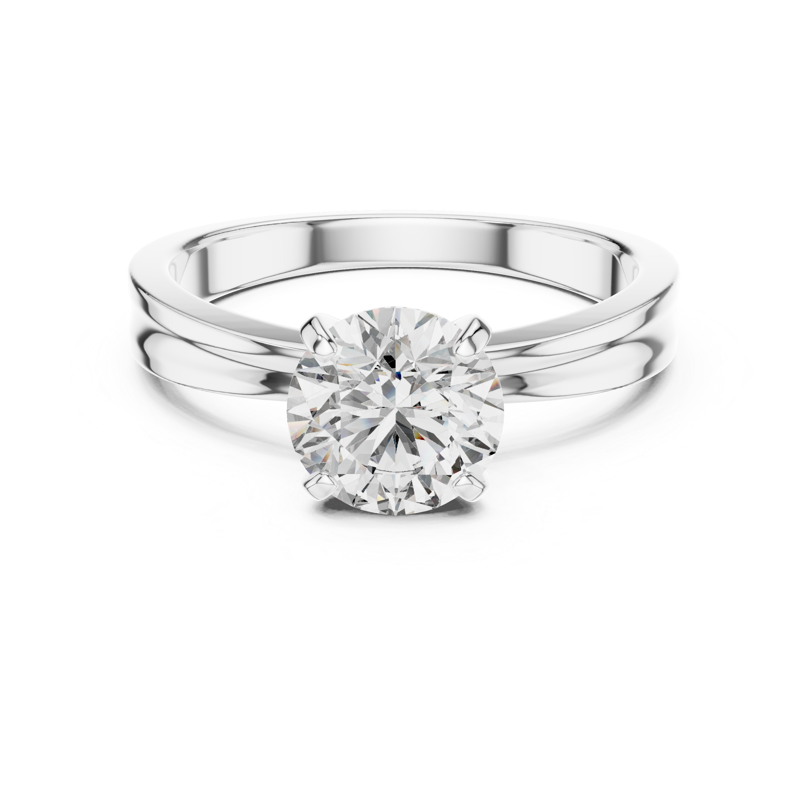 1.0 ct Six-Prong Round Solitaire Engagement Ring