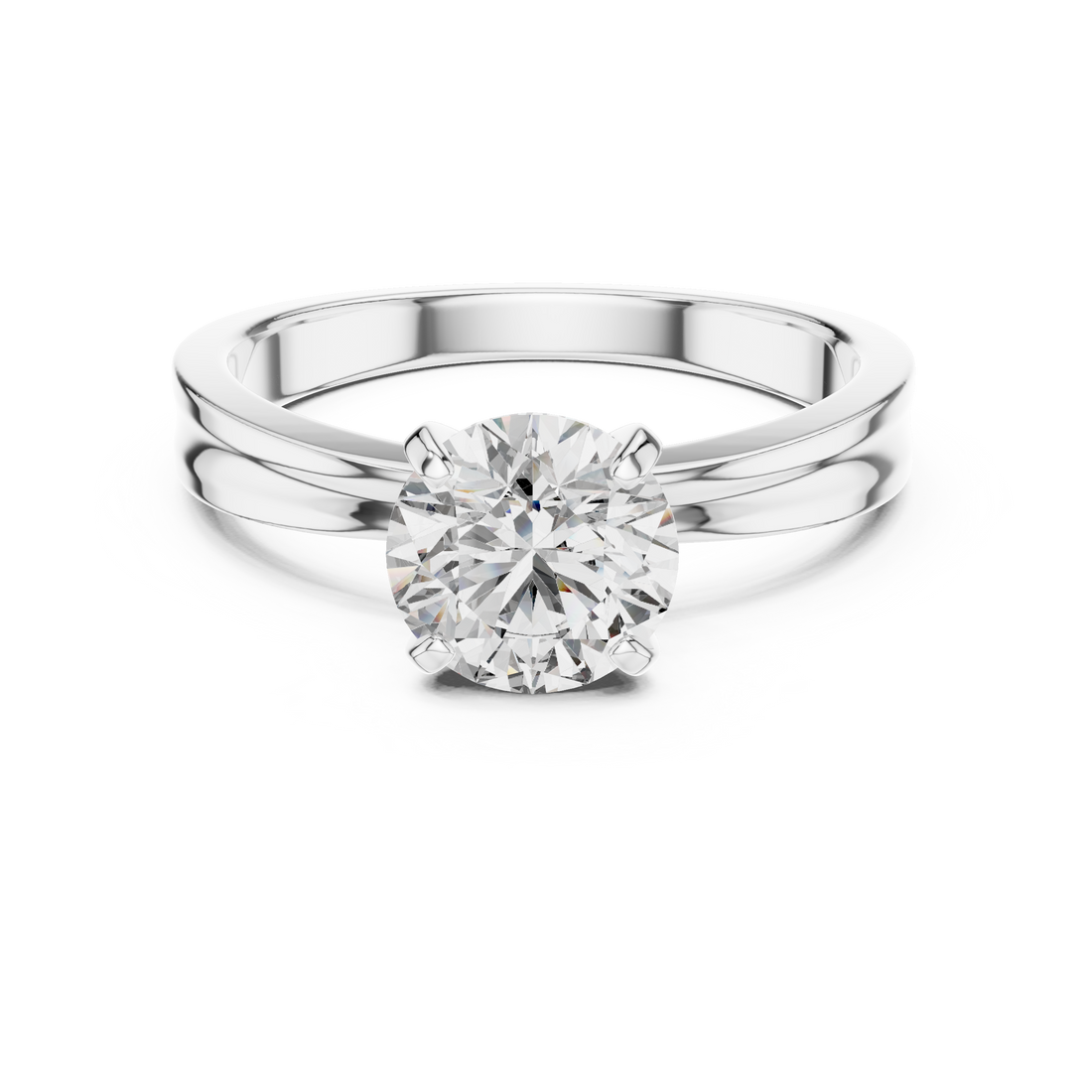 1.0 ct Six-Prong Round Solitaire Engagement Ring