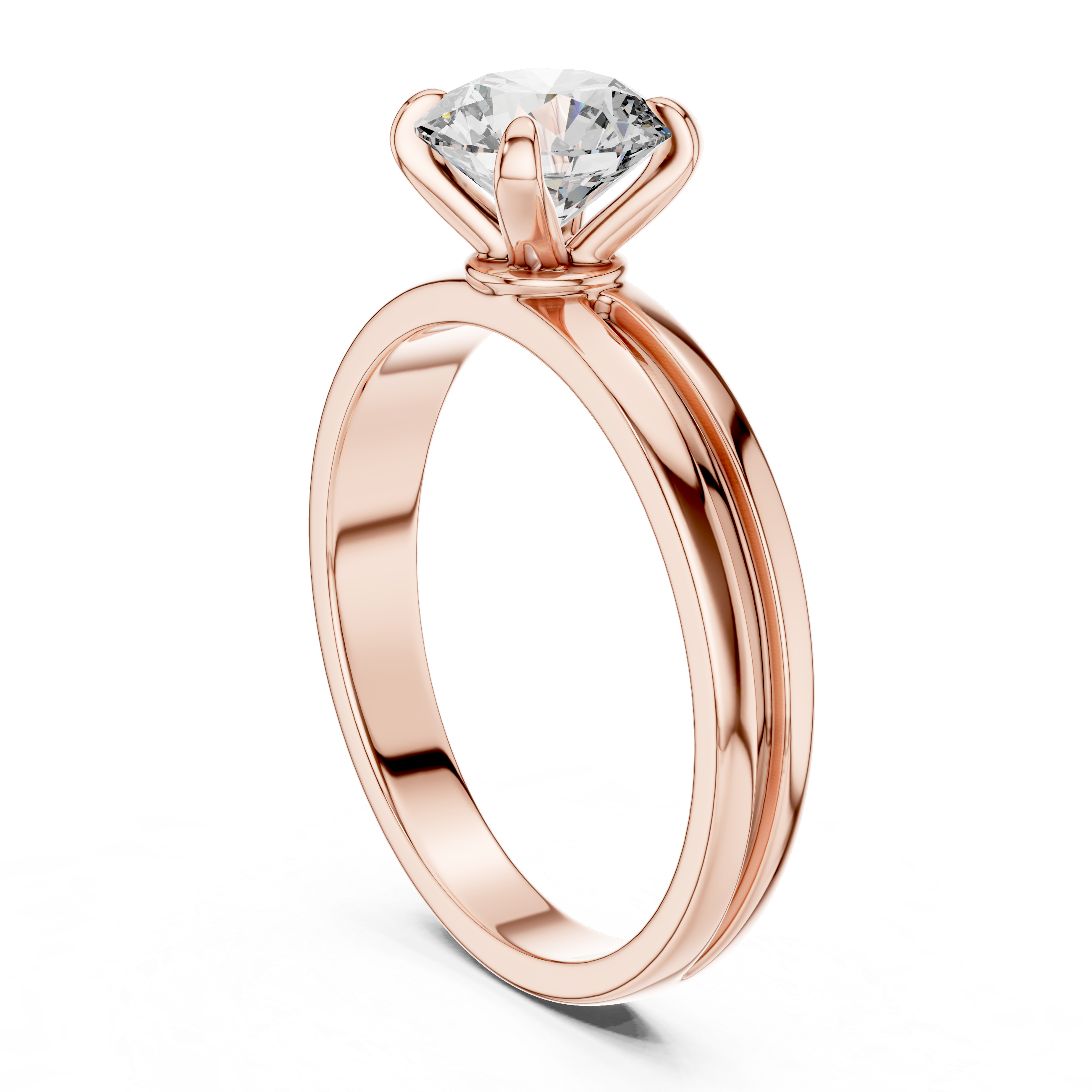 1.0 ct four-Prong Compass Set Solitaire Engagement Ring