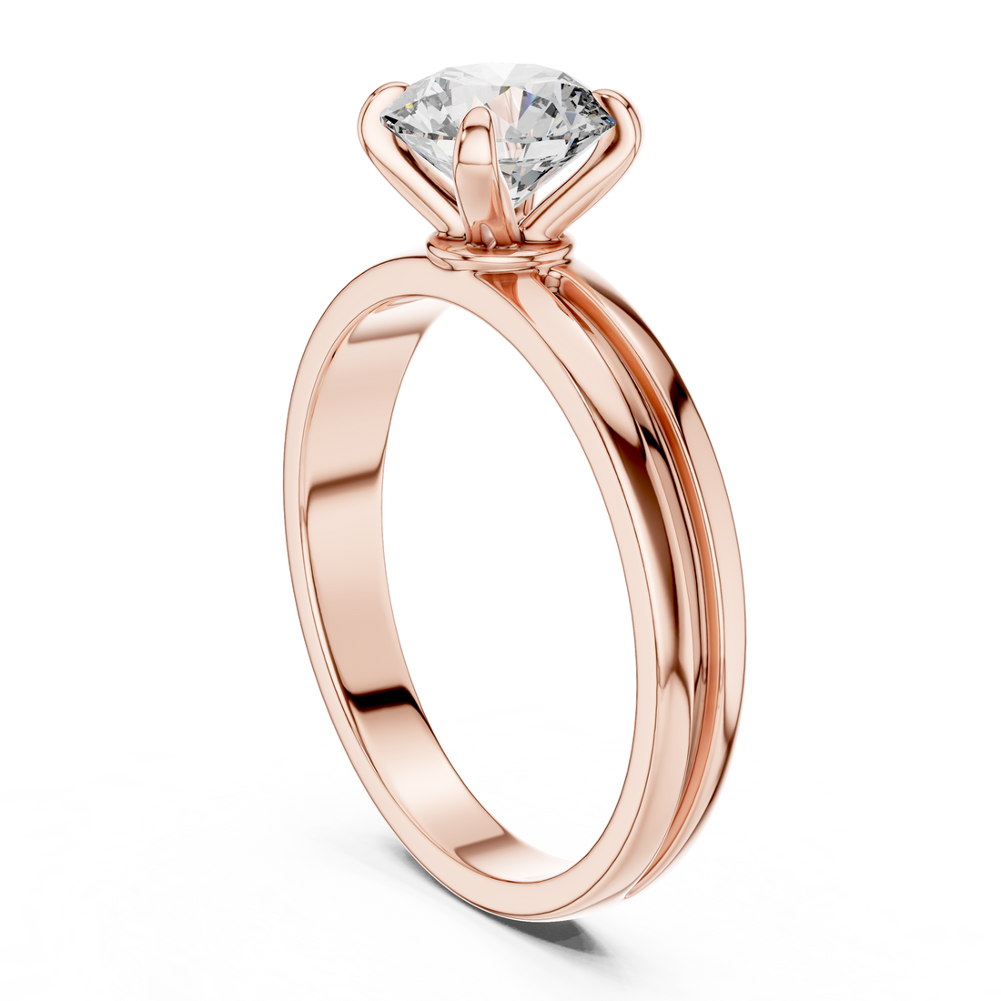 1.0 ct four-Prong Compass Set Solitaire Engagement Ring
