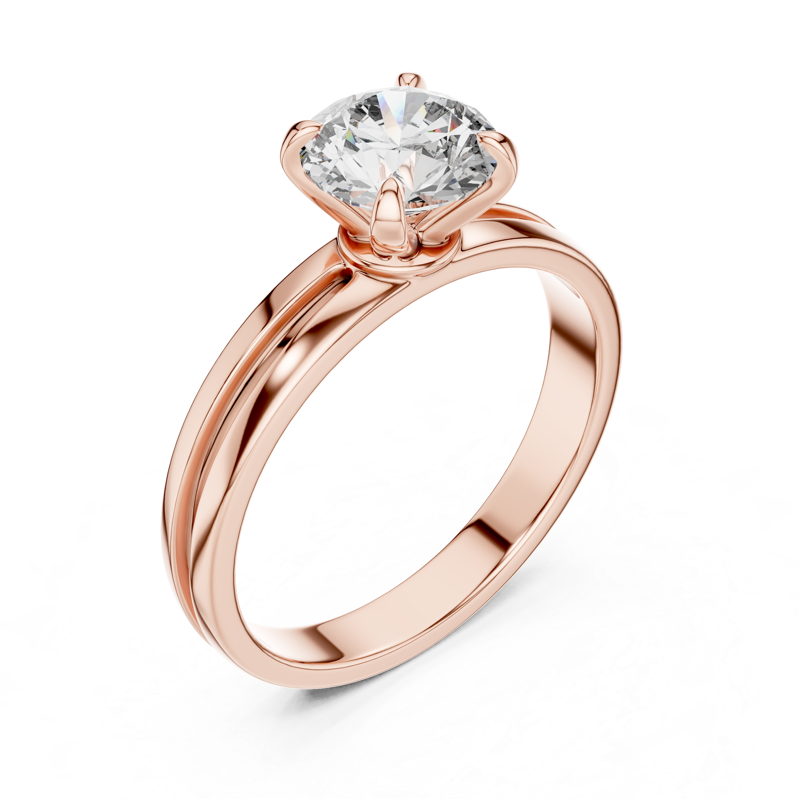 1.0 ct four-Prong Compass Set Solitaire Engagement Ring