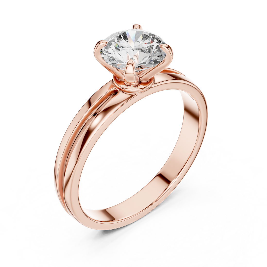1.0 ct four-Prong Compass Set Solitaire Engagement Ring