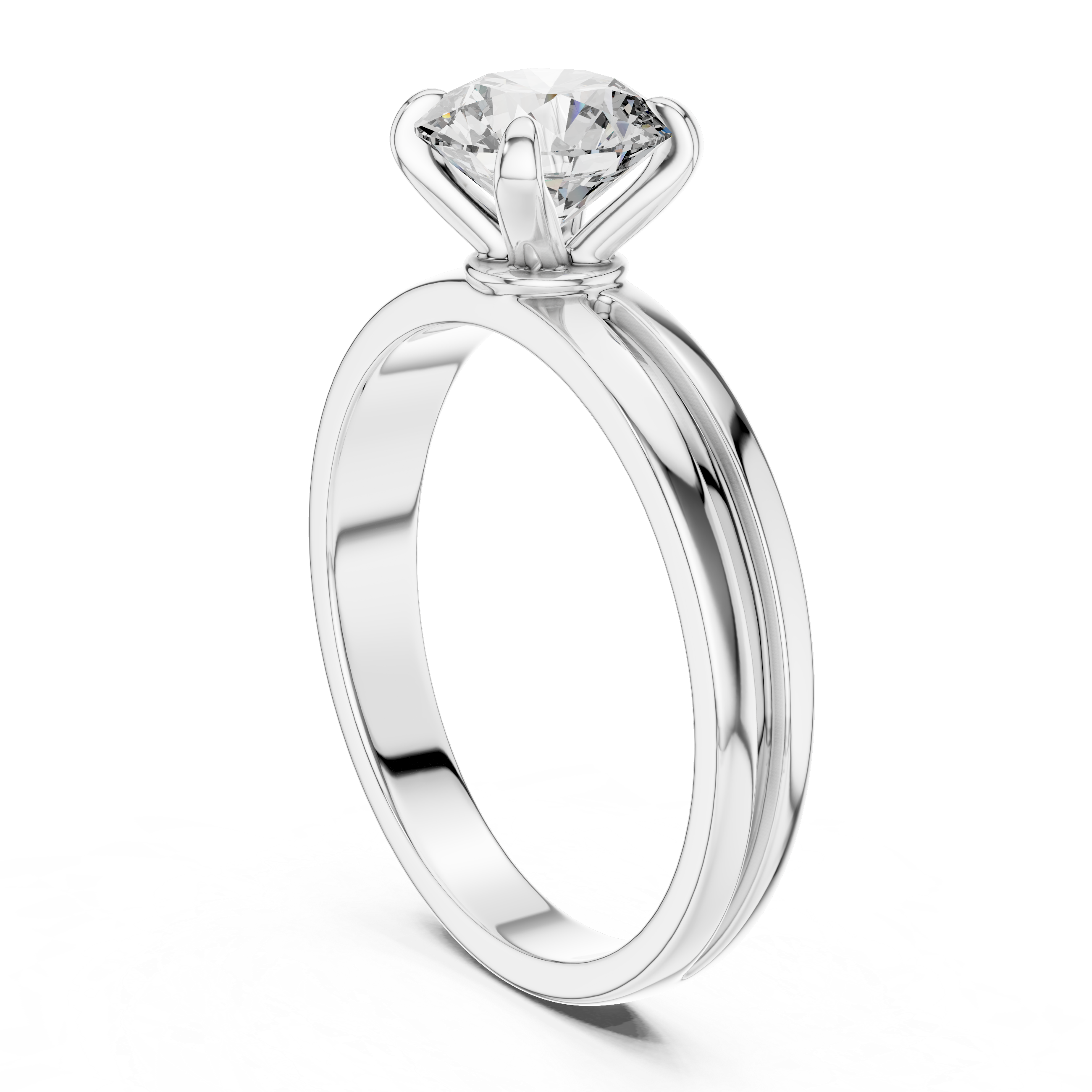 1.0 ct four-Prong Compass Set Solitaire Engagement Ring