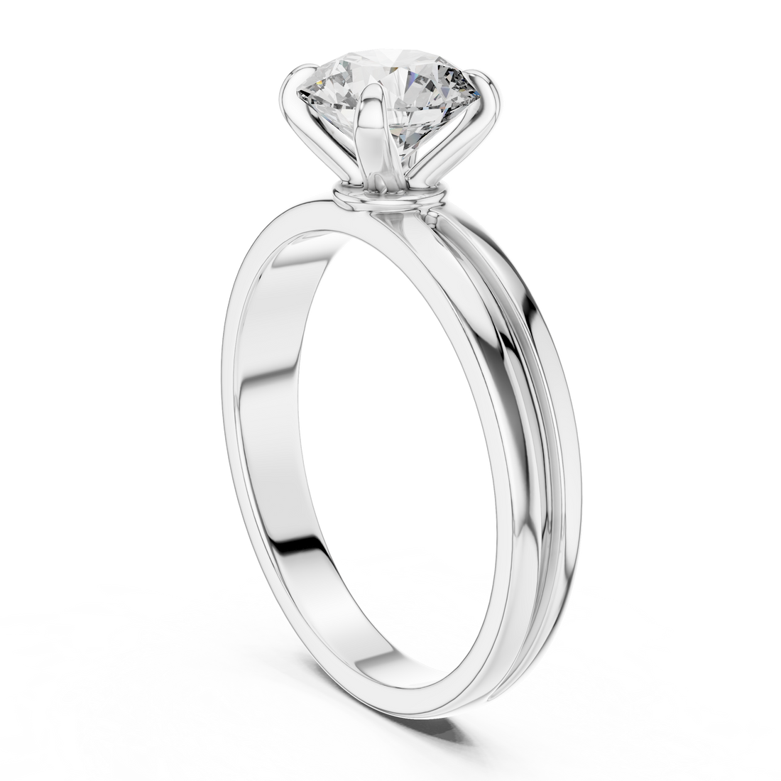 1.0 ct four-Prong Compass Set Solitaire Engagement Ring