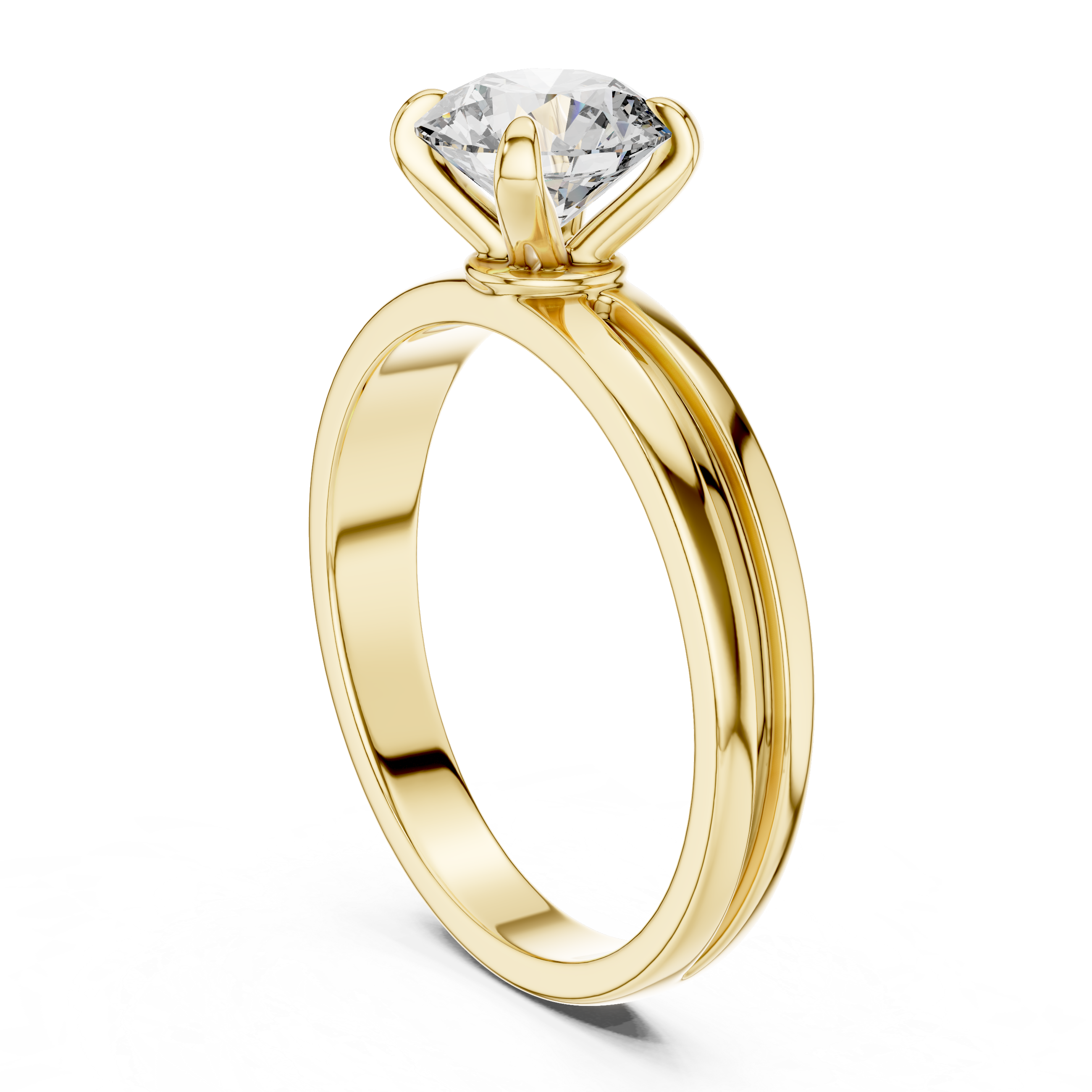 1.0 ct four-Prong Compass Set Solitaire Engagement Ring