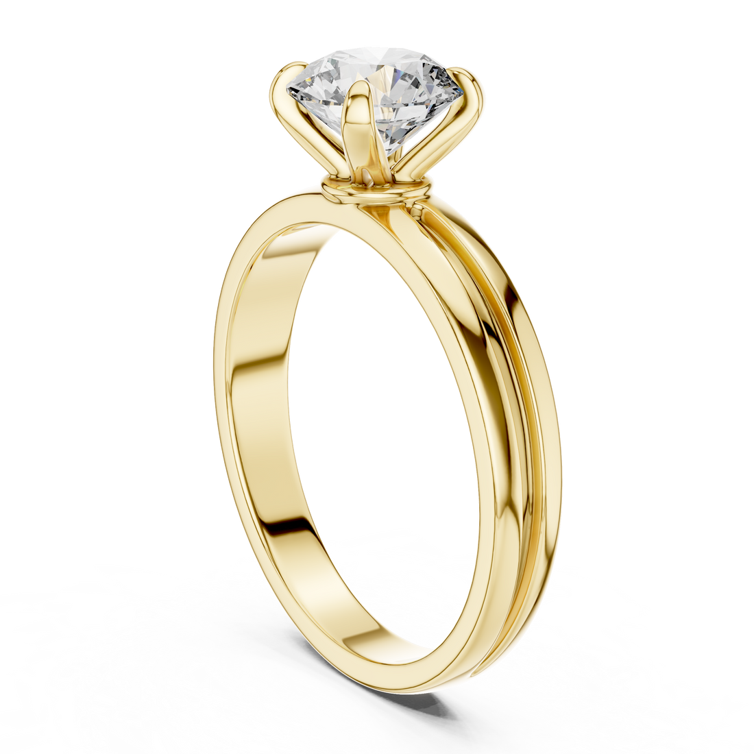 1.0 ct four-Prong Compass Set Solitaire Engagement Ring