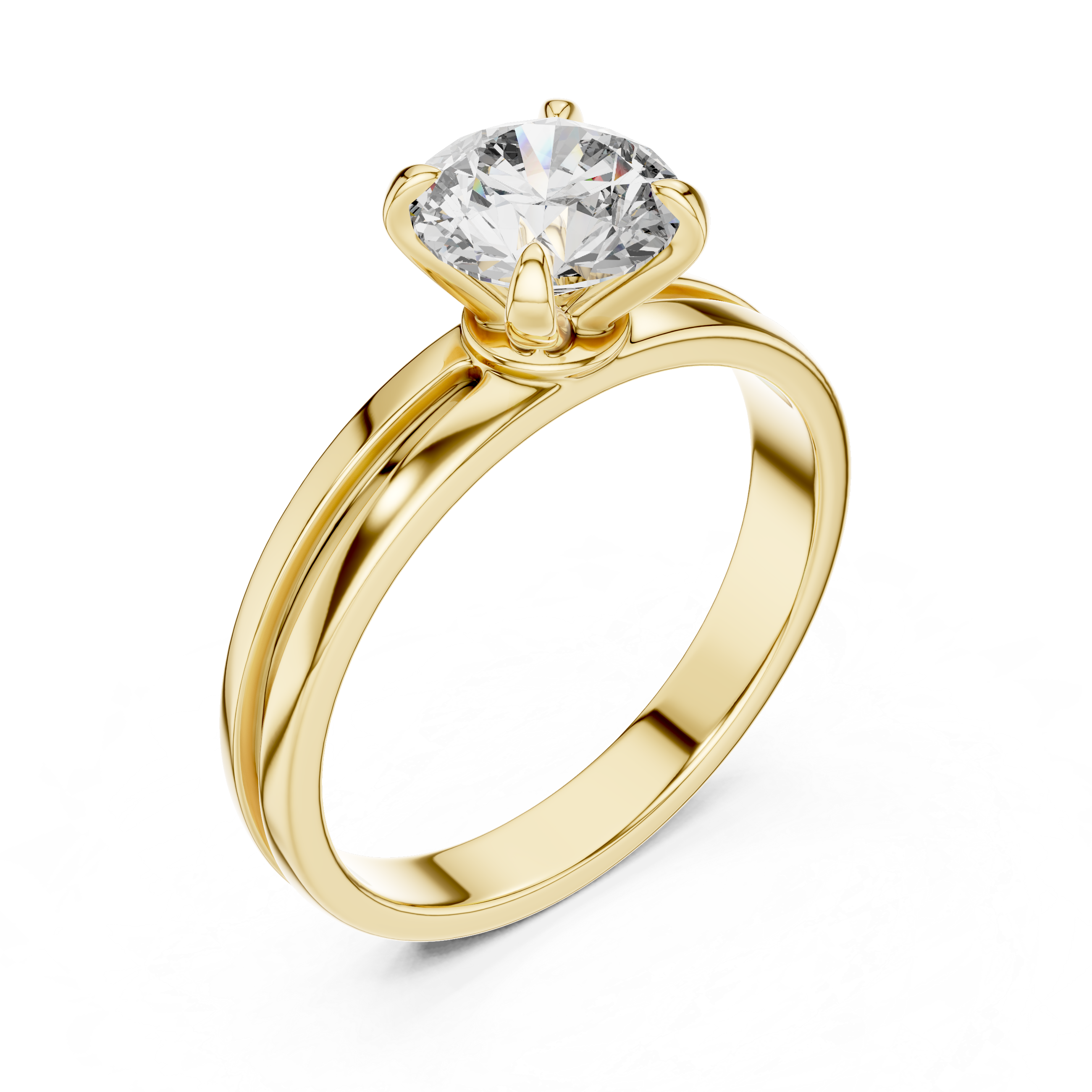 1.0 ct four-Prong Compass Set Solitaire Engagement Ring