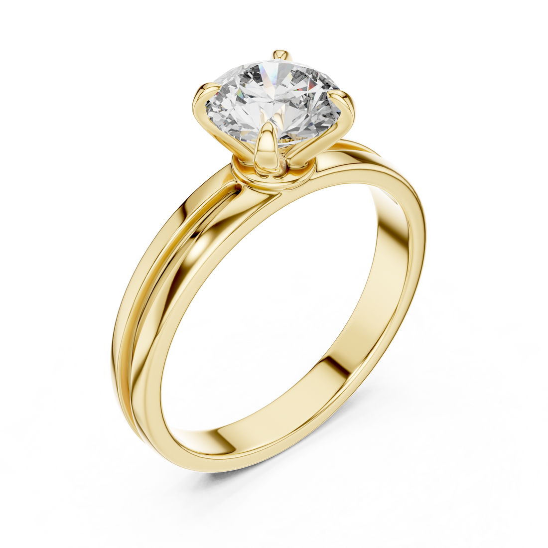1.0 ct four-Prong Compass Set Solitaire Engagement Ring