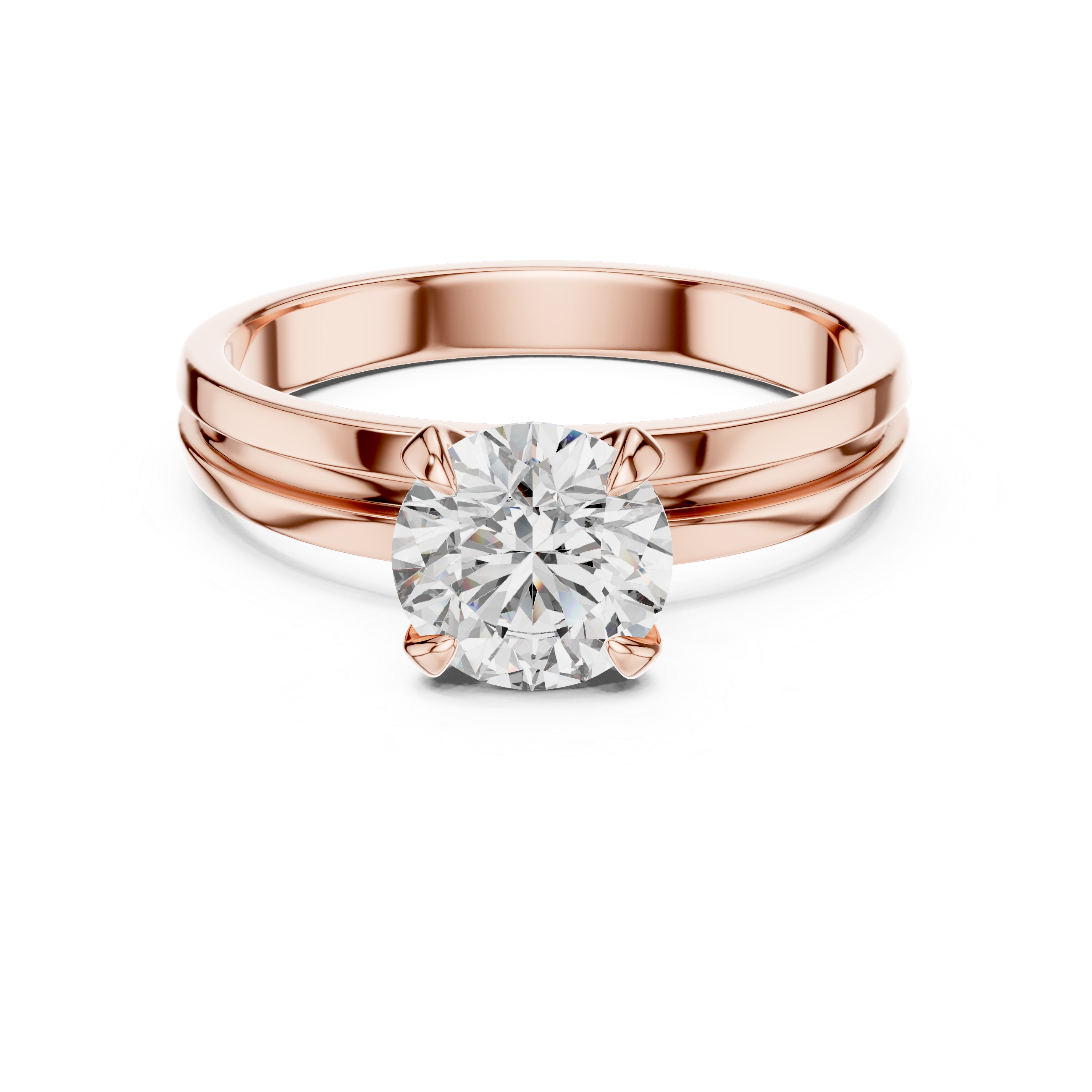 1.0 ct four-Prong Compass Set Solitaire Engagement Ring