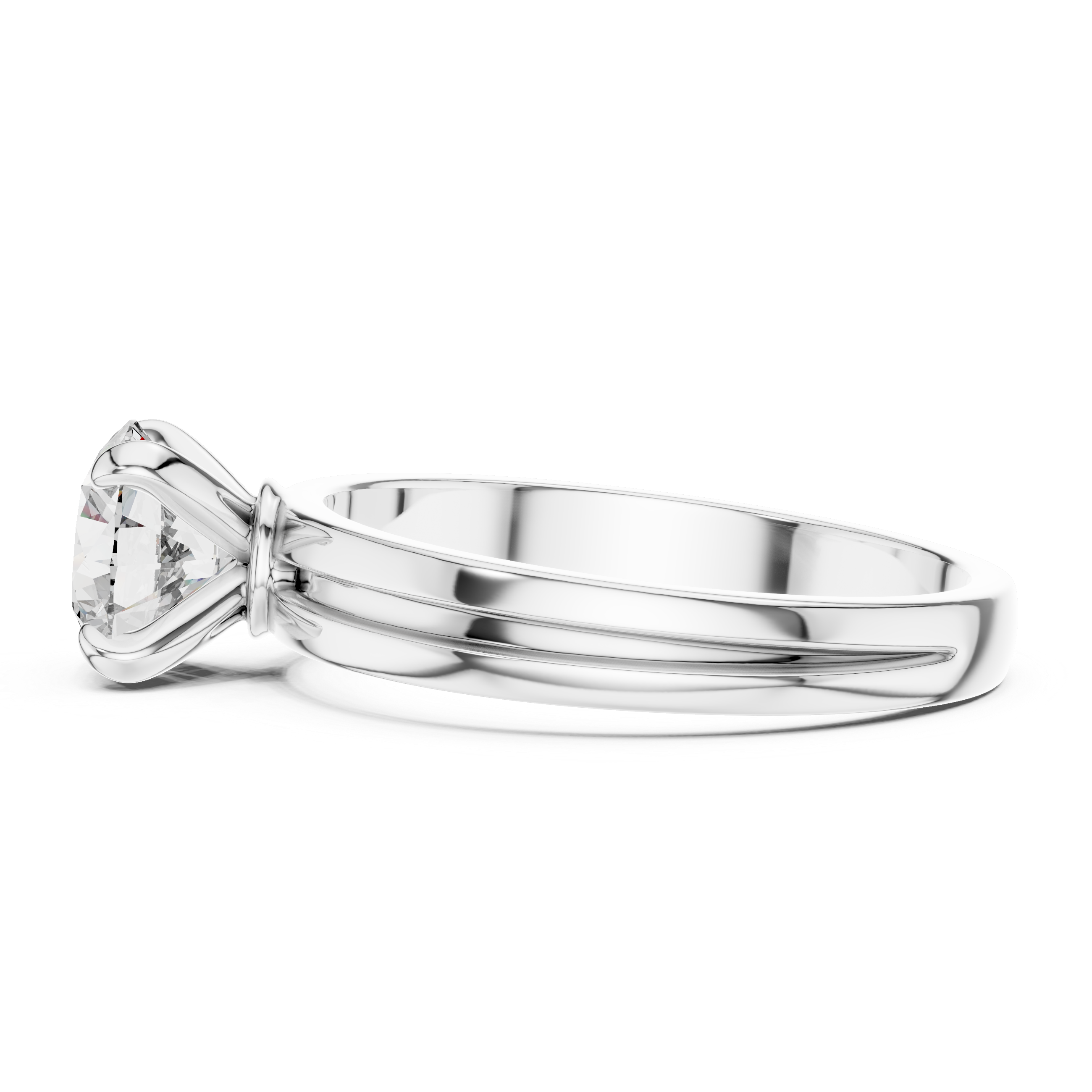 1.0 ct four-Prong Compass Set Solitaire Engagement Ring