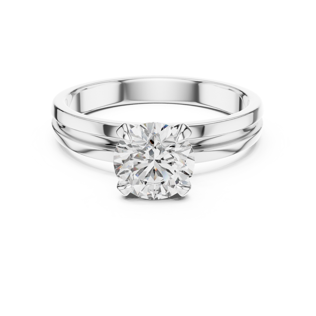 1.0 ct four-Prong Compass Set Solitaire Engagement Ring