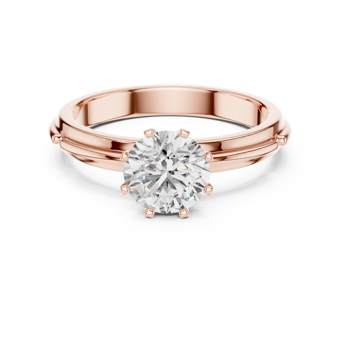 1.0 ct Six-Prong Tapered Solitaire Engagement Ring