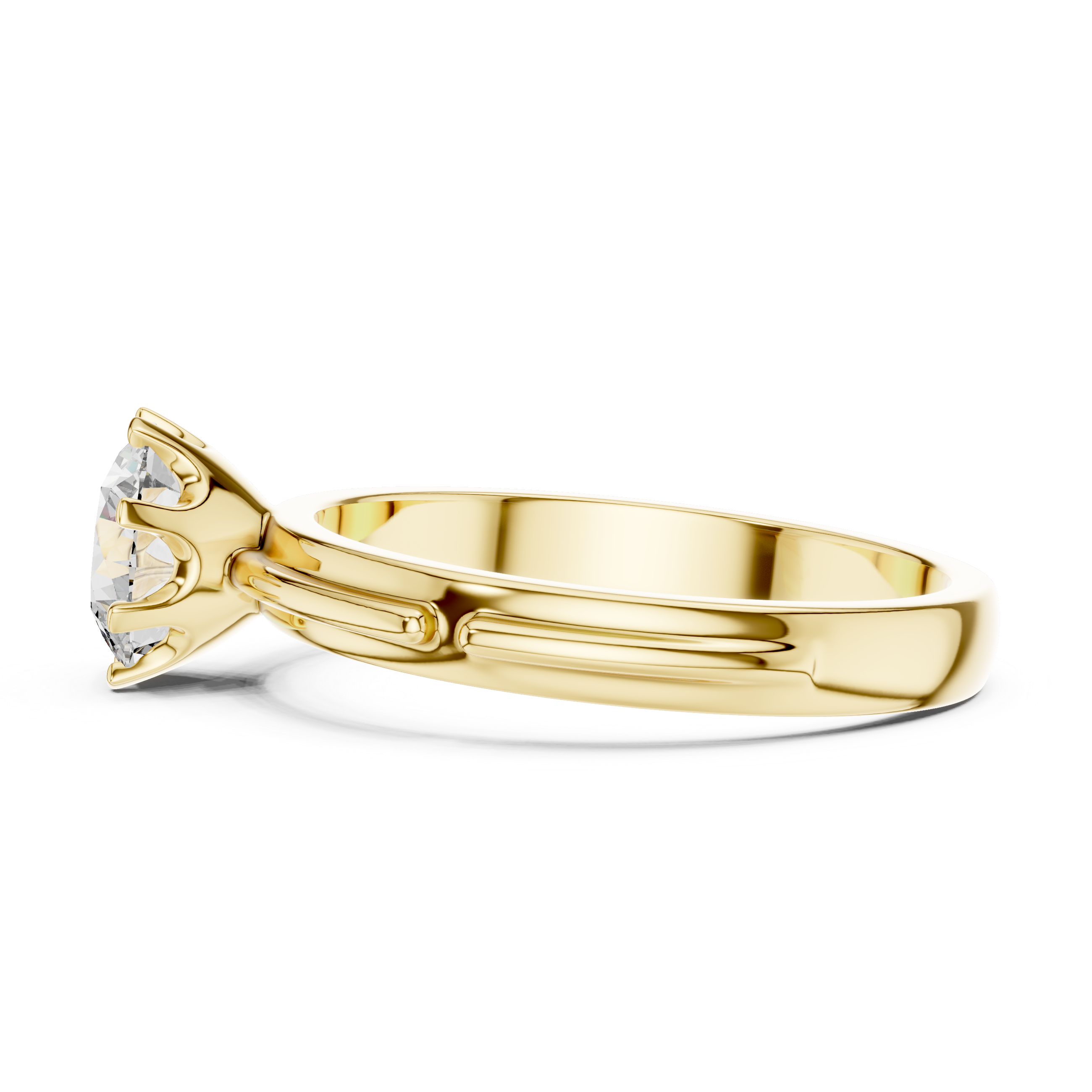 1.0 ct Six-Prong Tapered Solitaire Engagement Ring