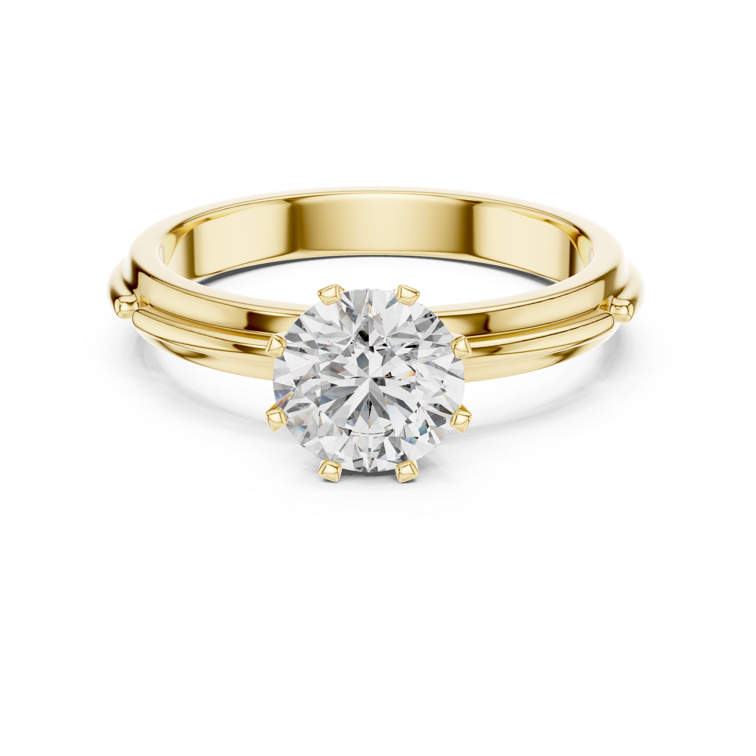 1.0 ct Six-Prong Tapered Solitaire Engagement Ring
