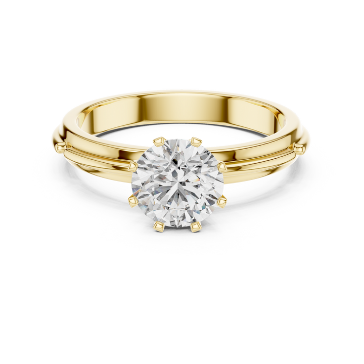 1.0 ct Six-Prong Tapered Solitaire Engagement Ring