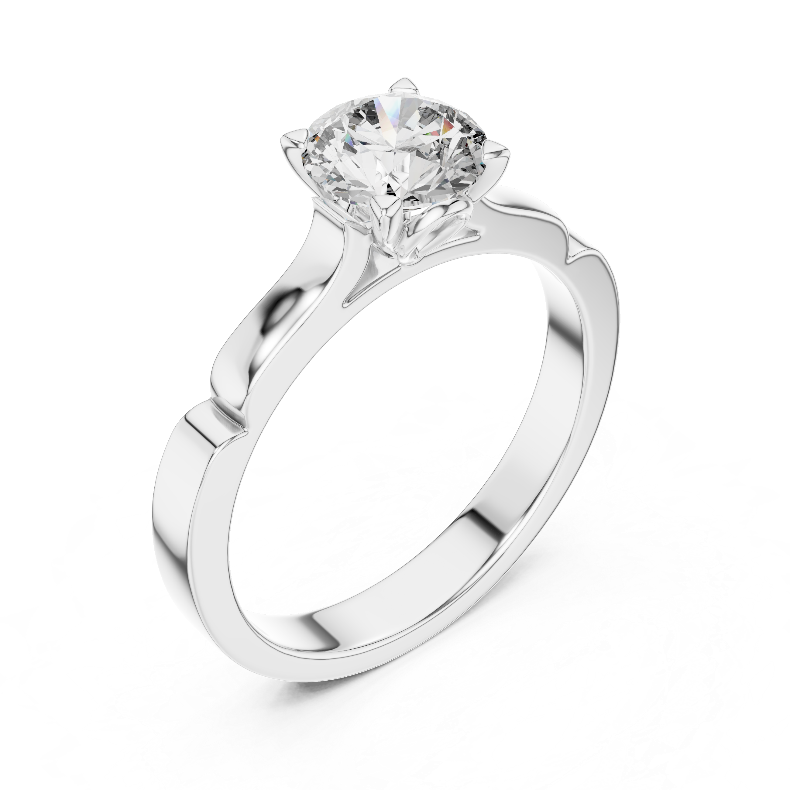 Classic 1.00 Carat Round Solitaire Diamond Ring