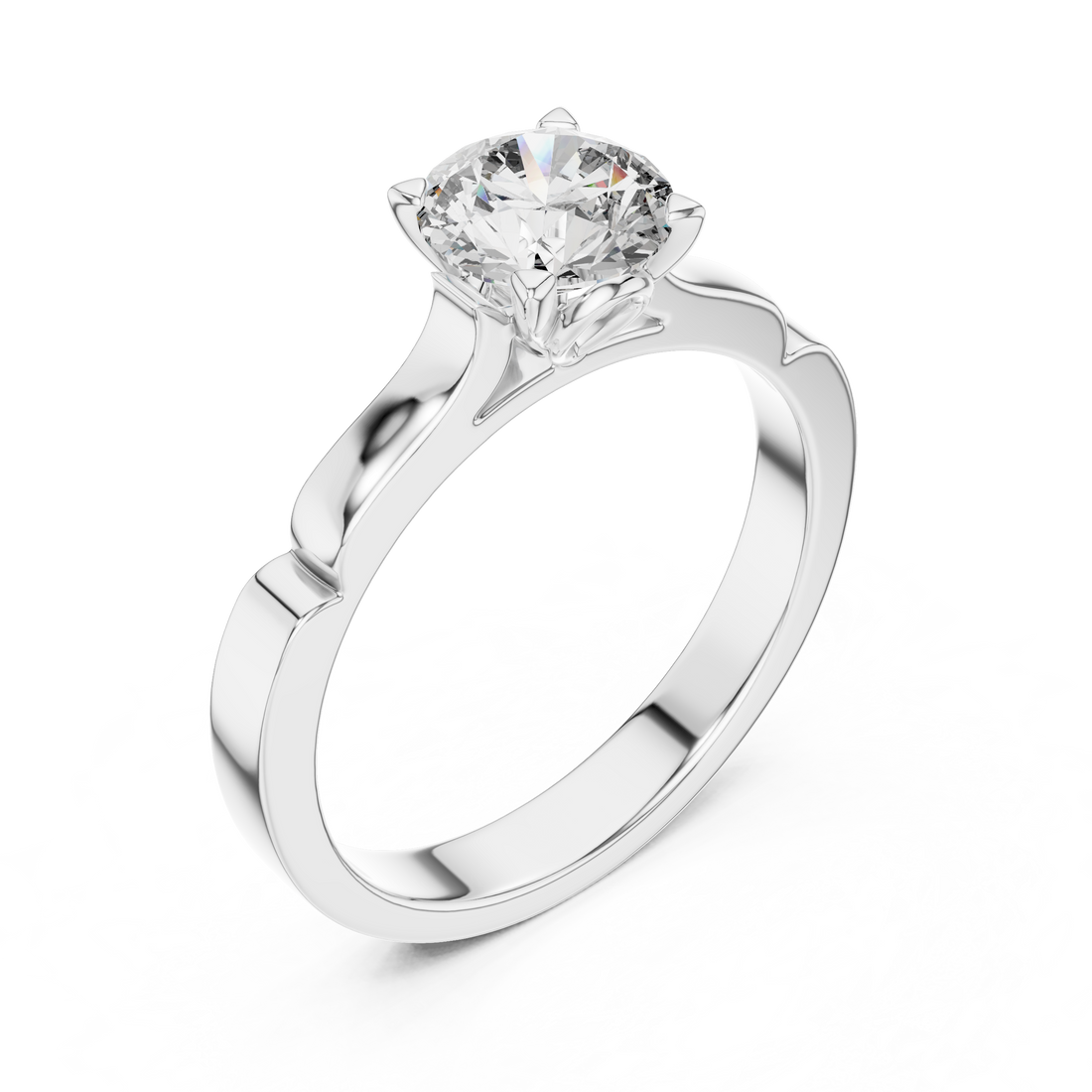 Classic 1.00 Carat Round Solitaire Diamond Ring