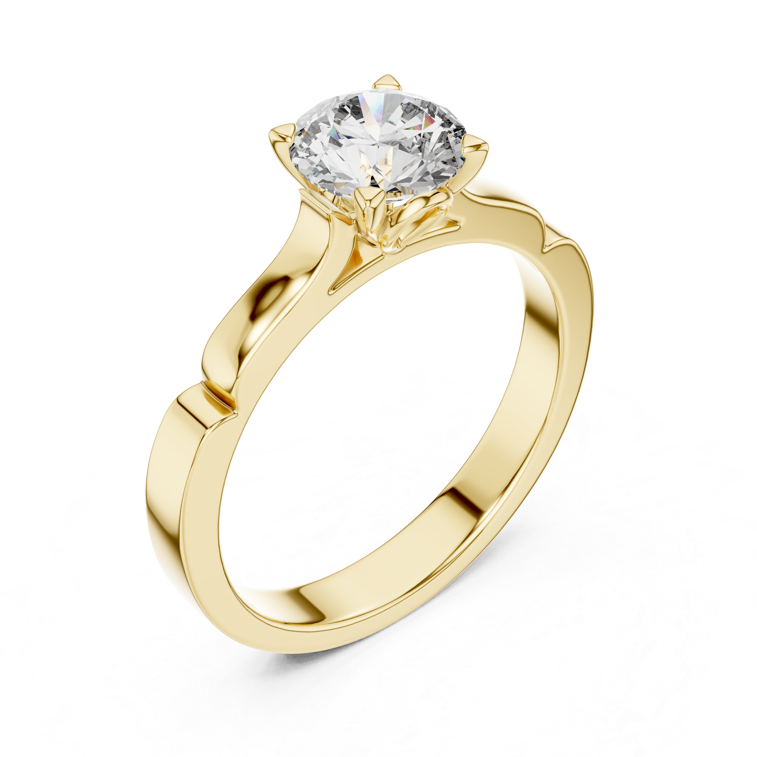 Classic 1.00 Carat Round Solitaire Diamond Ring