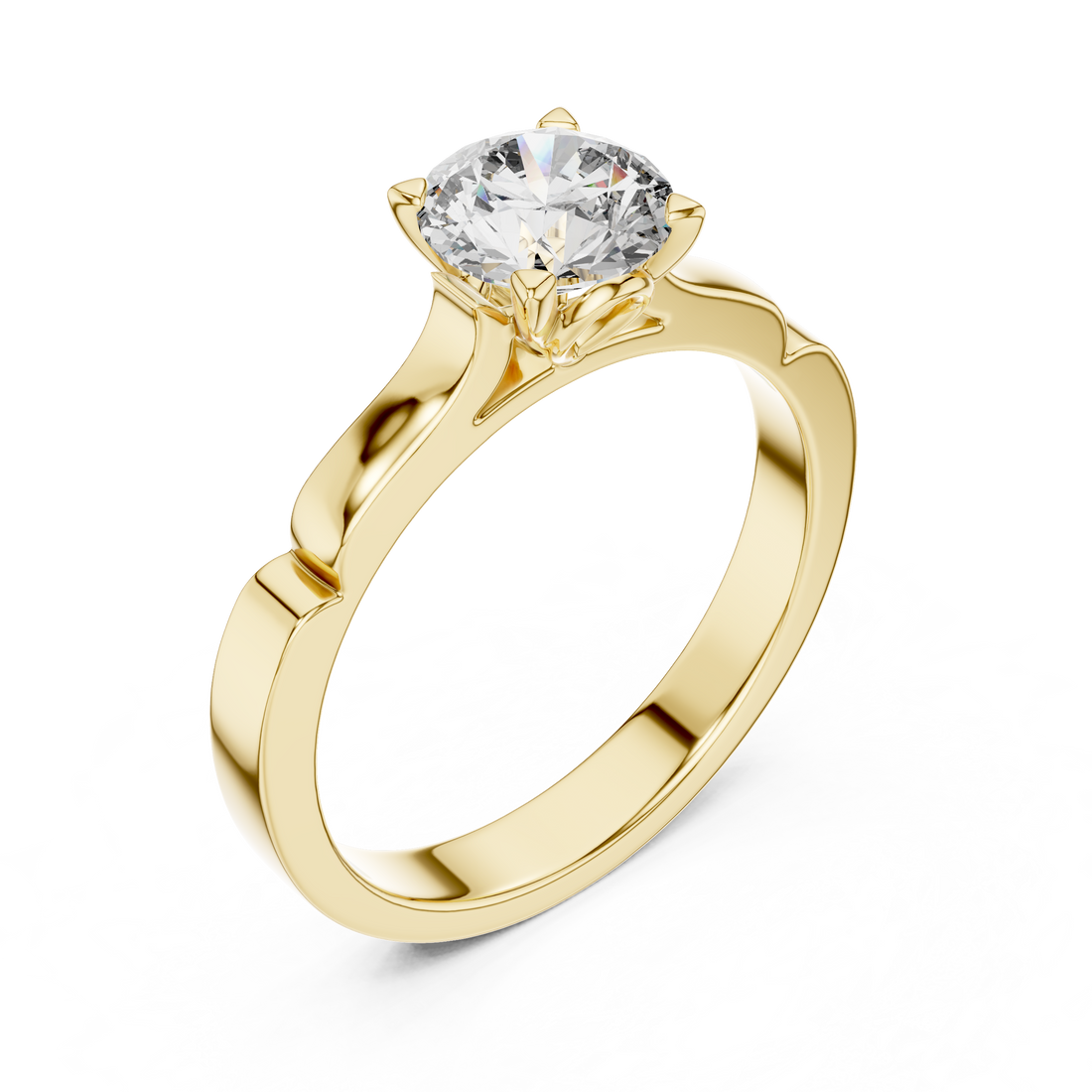 Classic 1.00 Carat Round Solitaire Diamond Ring