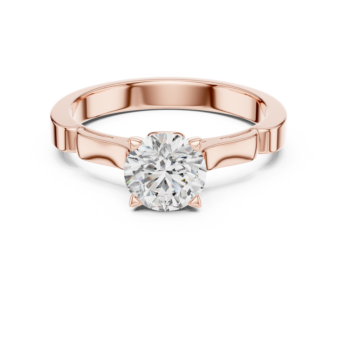 Classic 1.00 Carat Round Solitaire Diamond Ring