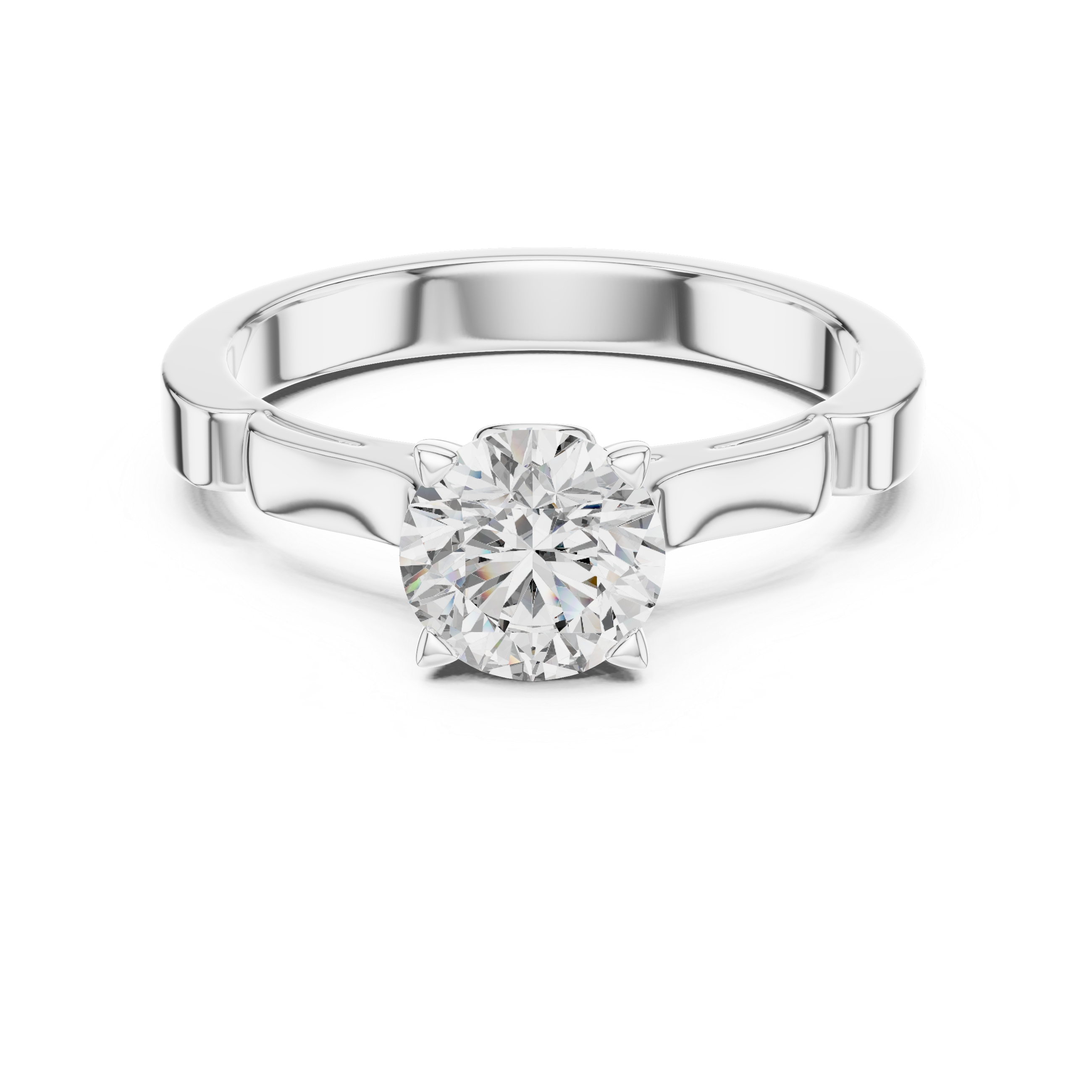 Classic 1.00 Carat Round Solitaire Diamond Ring