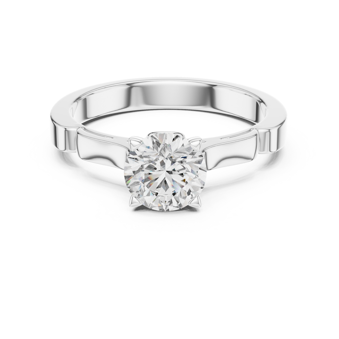 Classic 1.00 Carat Round Solitaire Diamond Ring