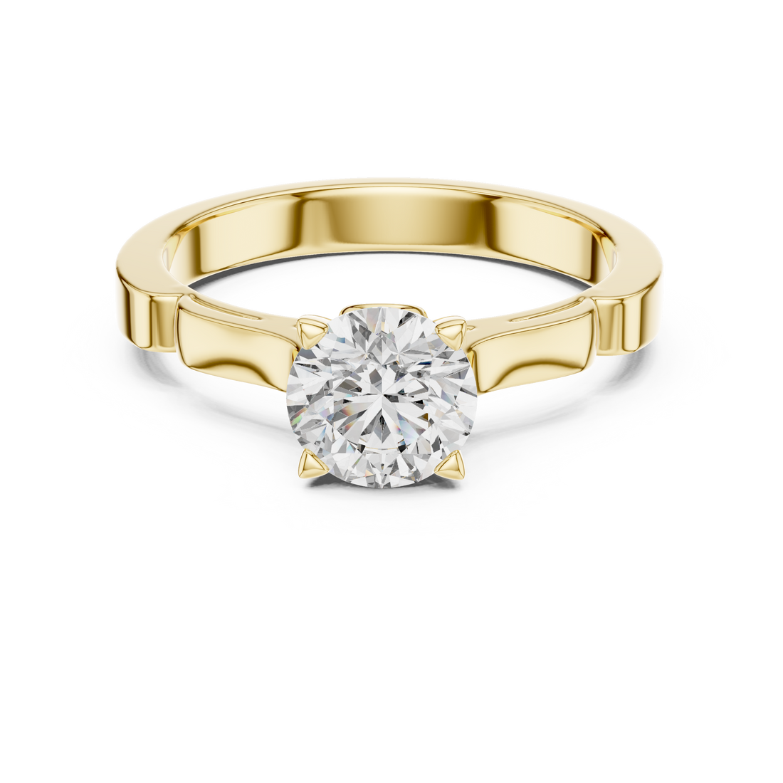 Classic 1.00 Carat Round Solitaire Diamond Ring