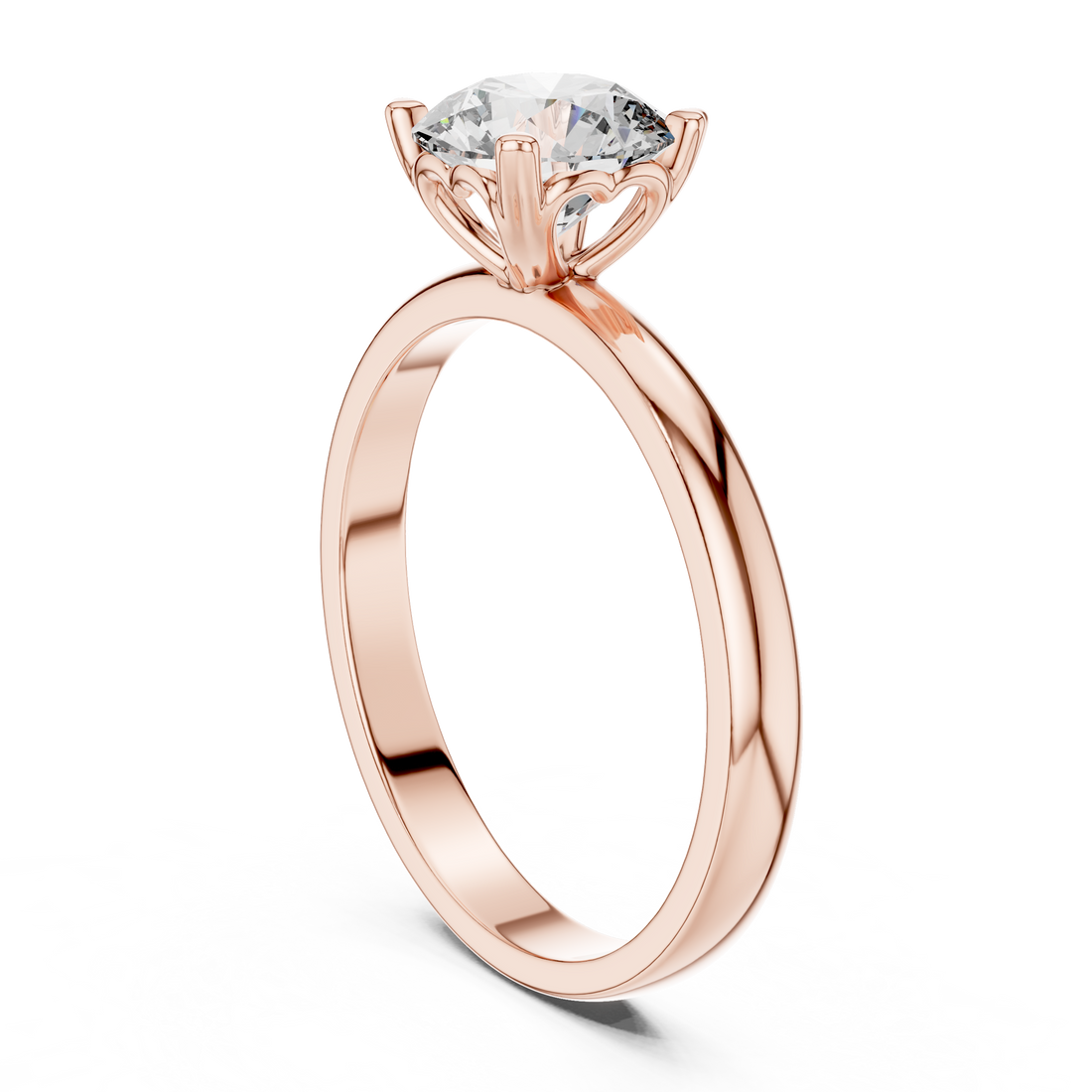 Heart-Gallery 1.00 Carat Round Solitaire Diamond Ring