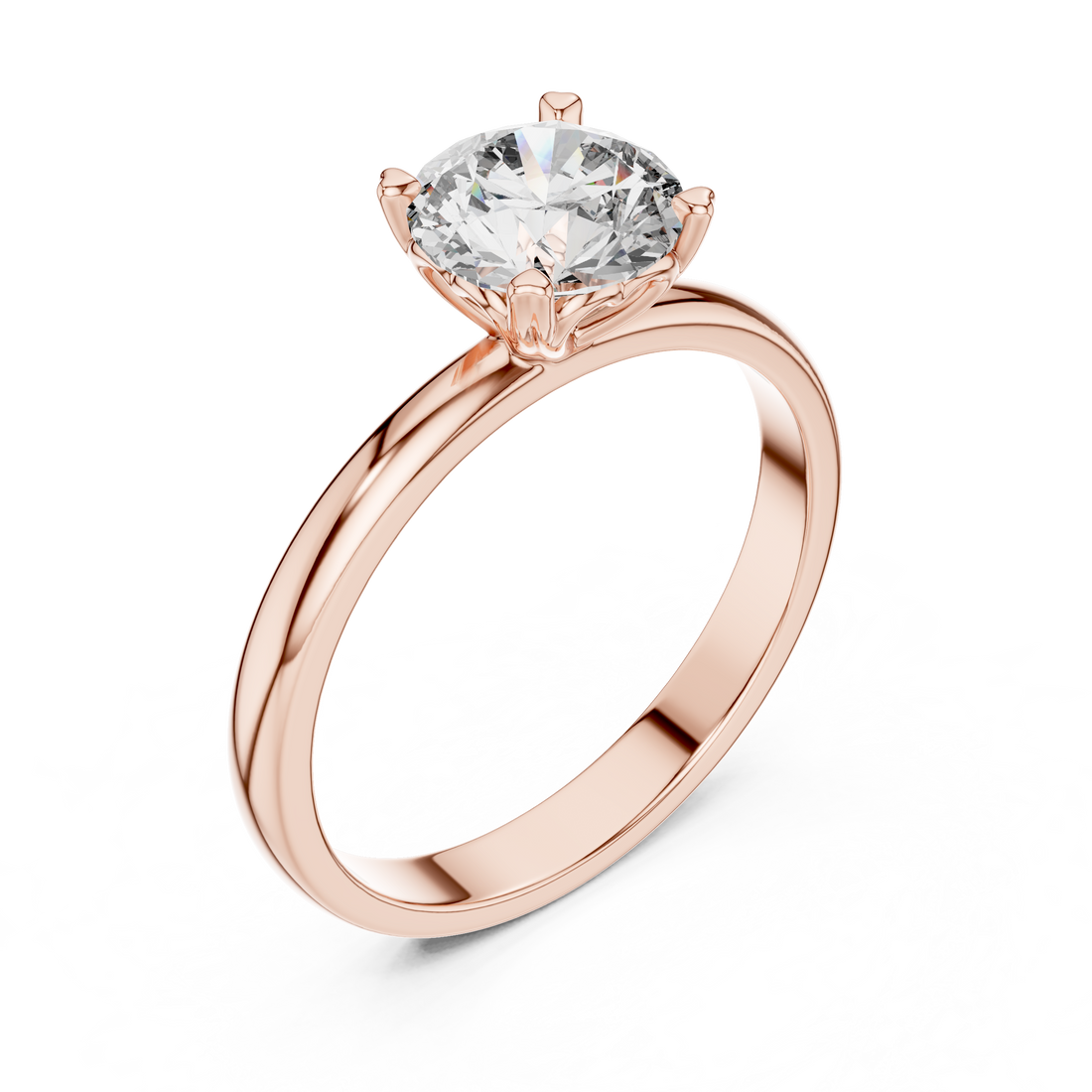 Heart-Gallery 1.00 Carat Round Solitaire Diamond Ring