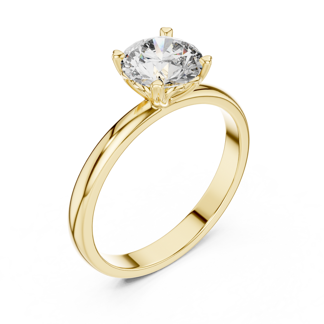 Heart-Gallery 1.00 Carat Round Solitaire Diamond Ring